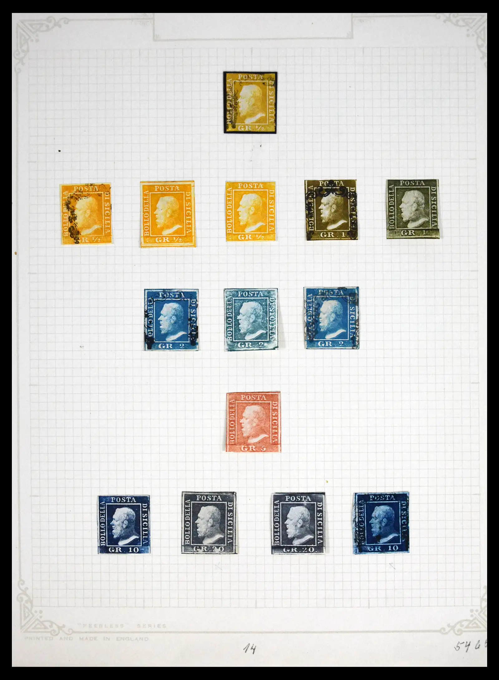 41710 0009 - Stamp collection 41710 Italian States 1853-1864.