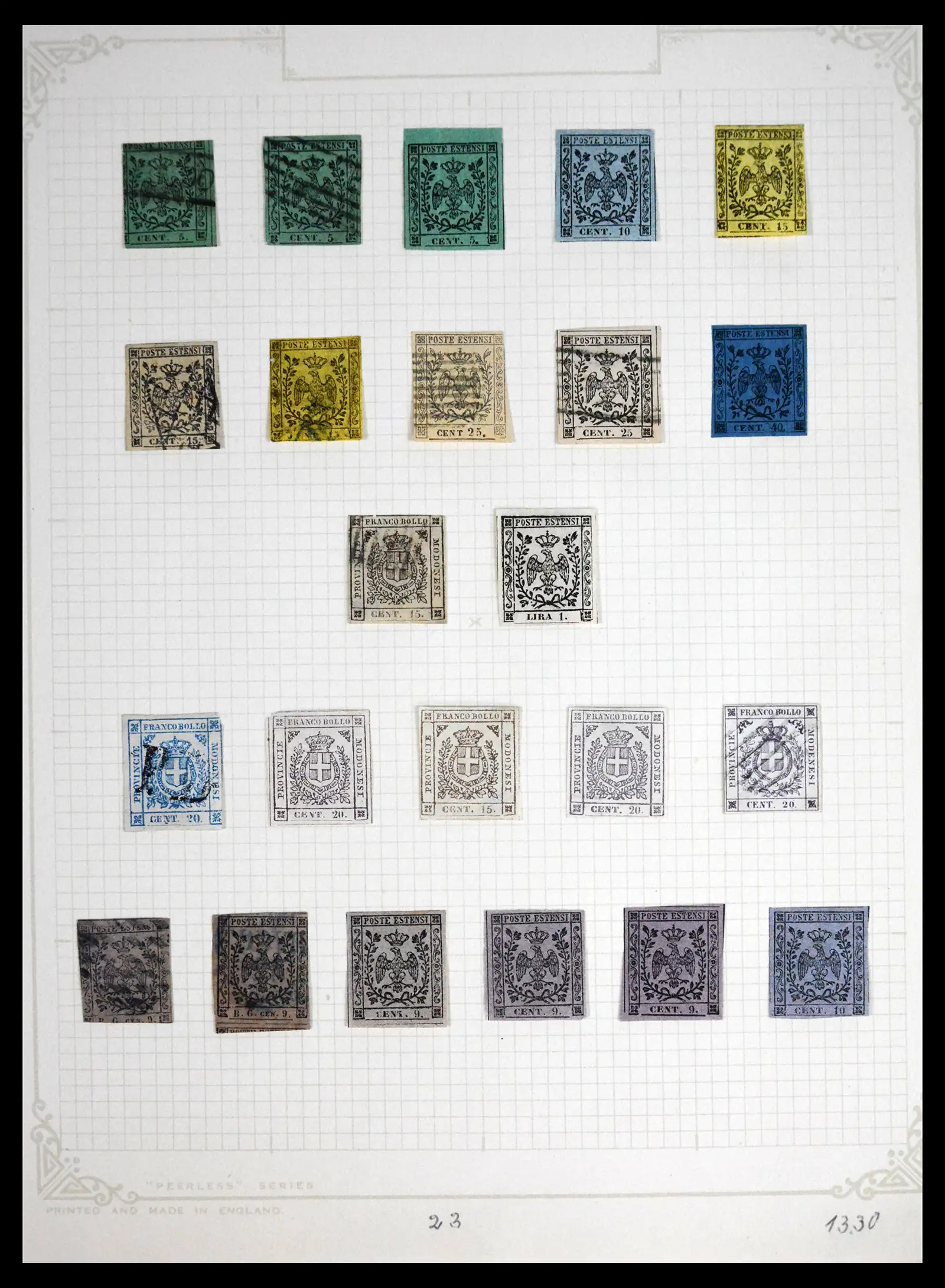 41710 0012 - Stamp collection 41710 Italian States 1853-1864.
