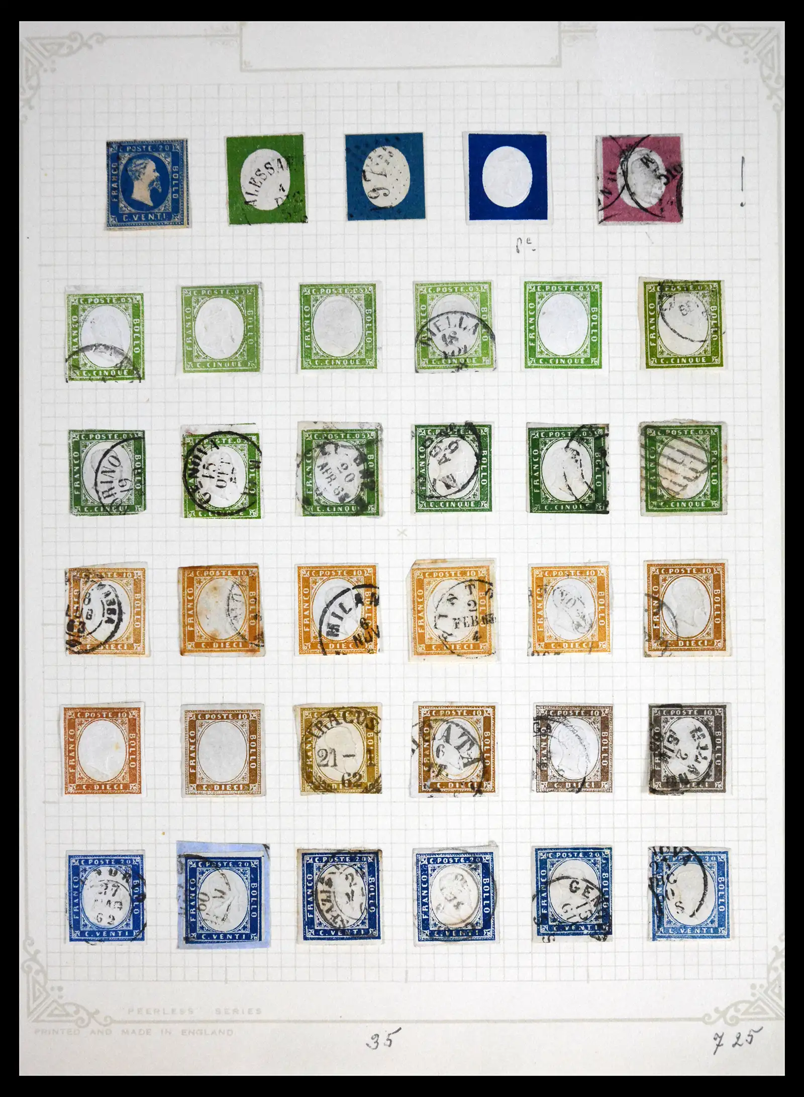 41710 0014 - Stamp collection 41710 Italian States 1853-1864.