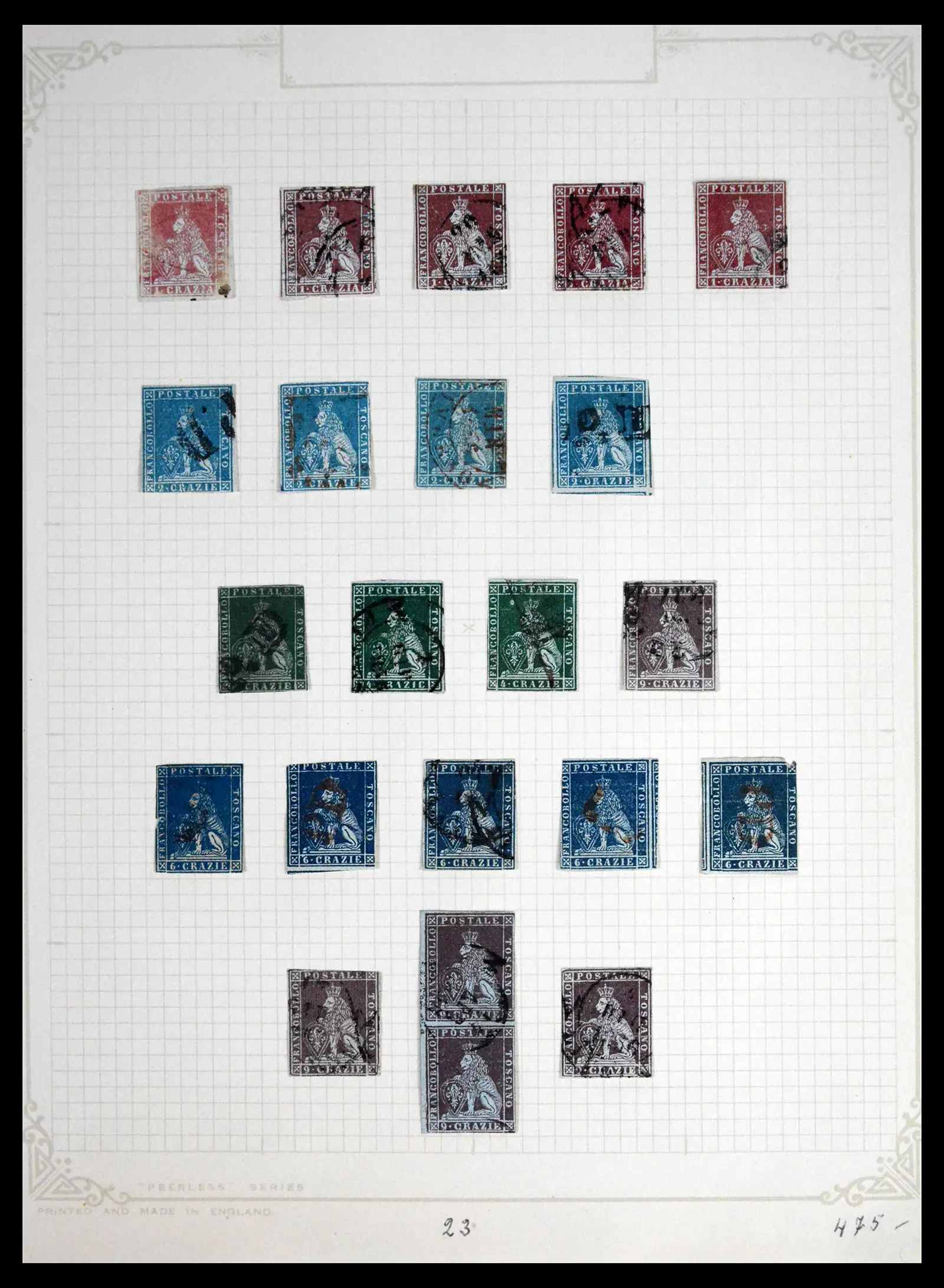 41710 0017 - Stamp collection 41710 Italian States 1853-1864.