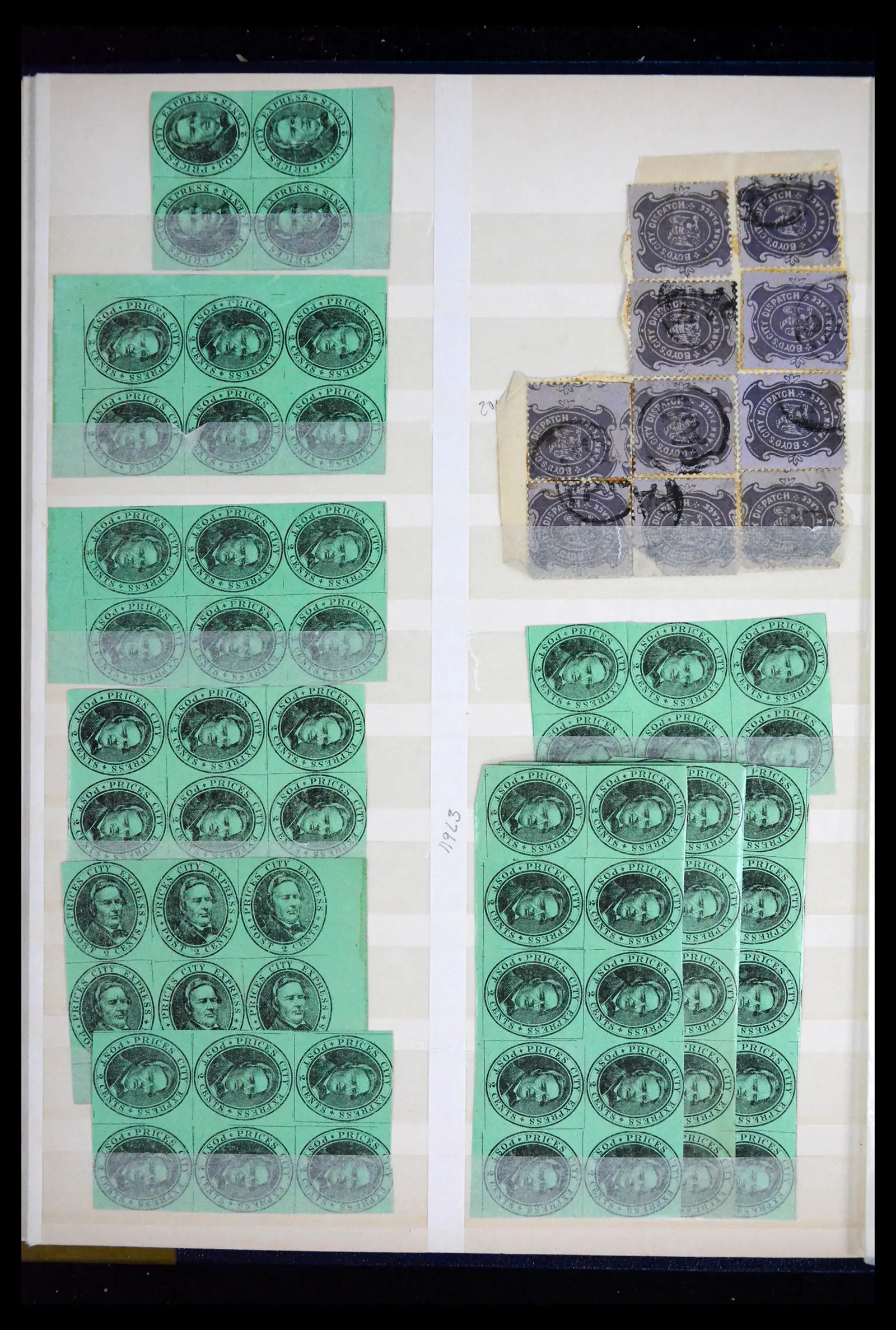 41711 0004 - Stamp collection 41711 USA locals/carriers 1850-1880.