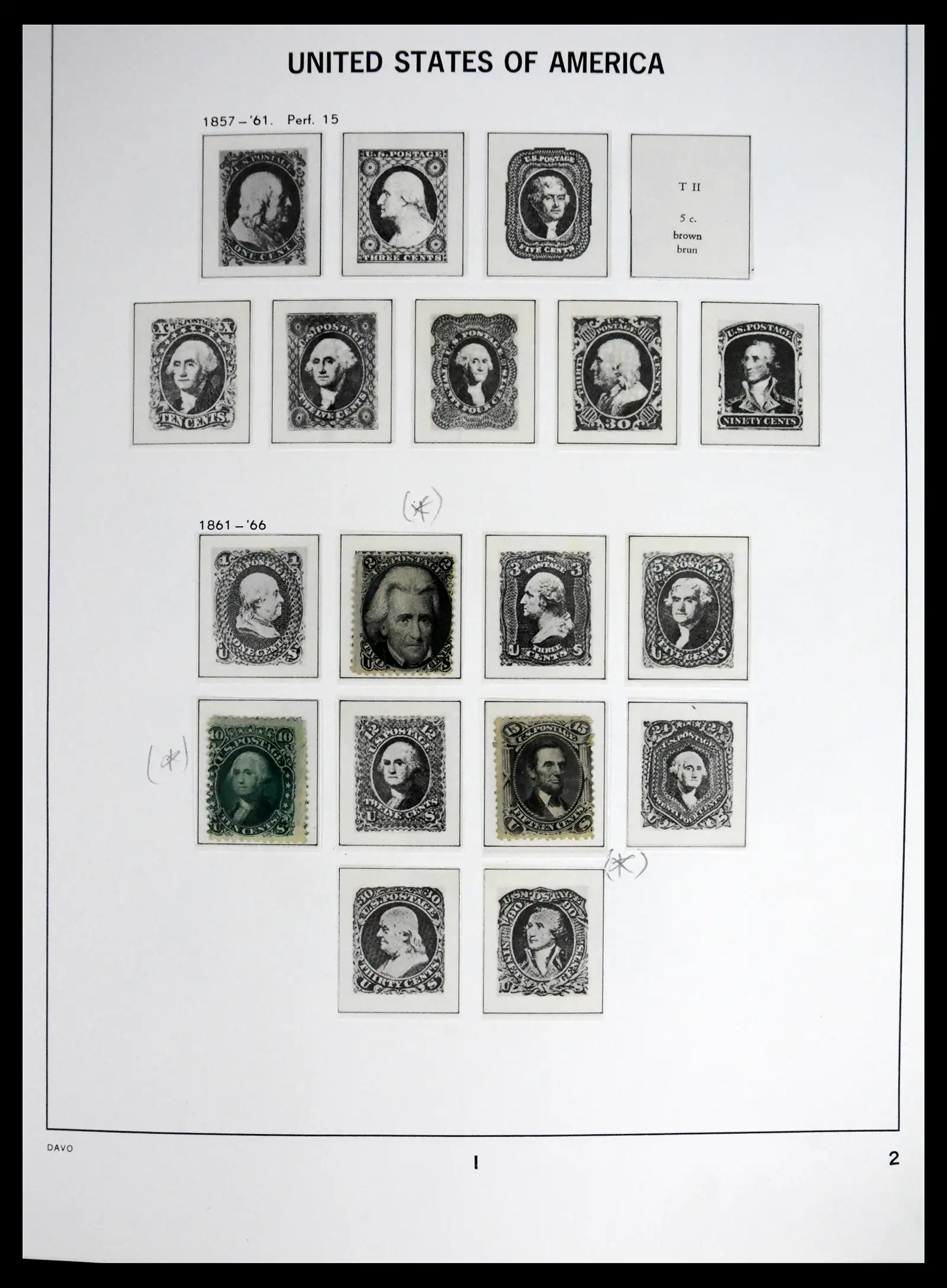 41712 0001 - Stamp collection 41712 USA mint 1861-1960.