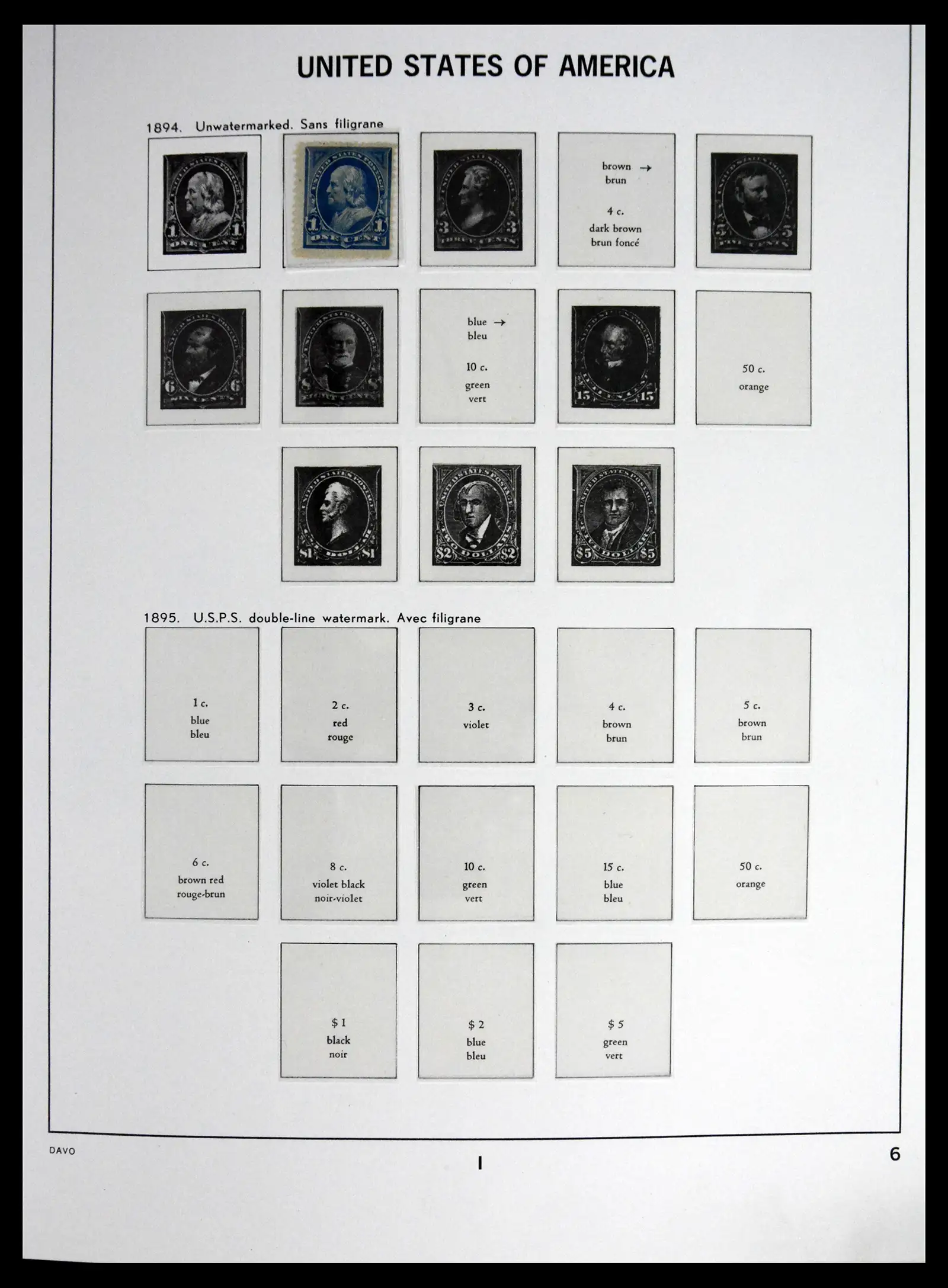 41712 0005 - Stamp collection 41712 USA mint 1861-1960.