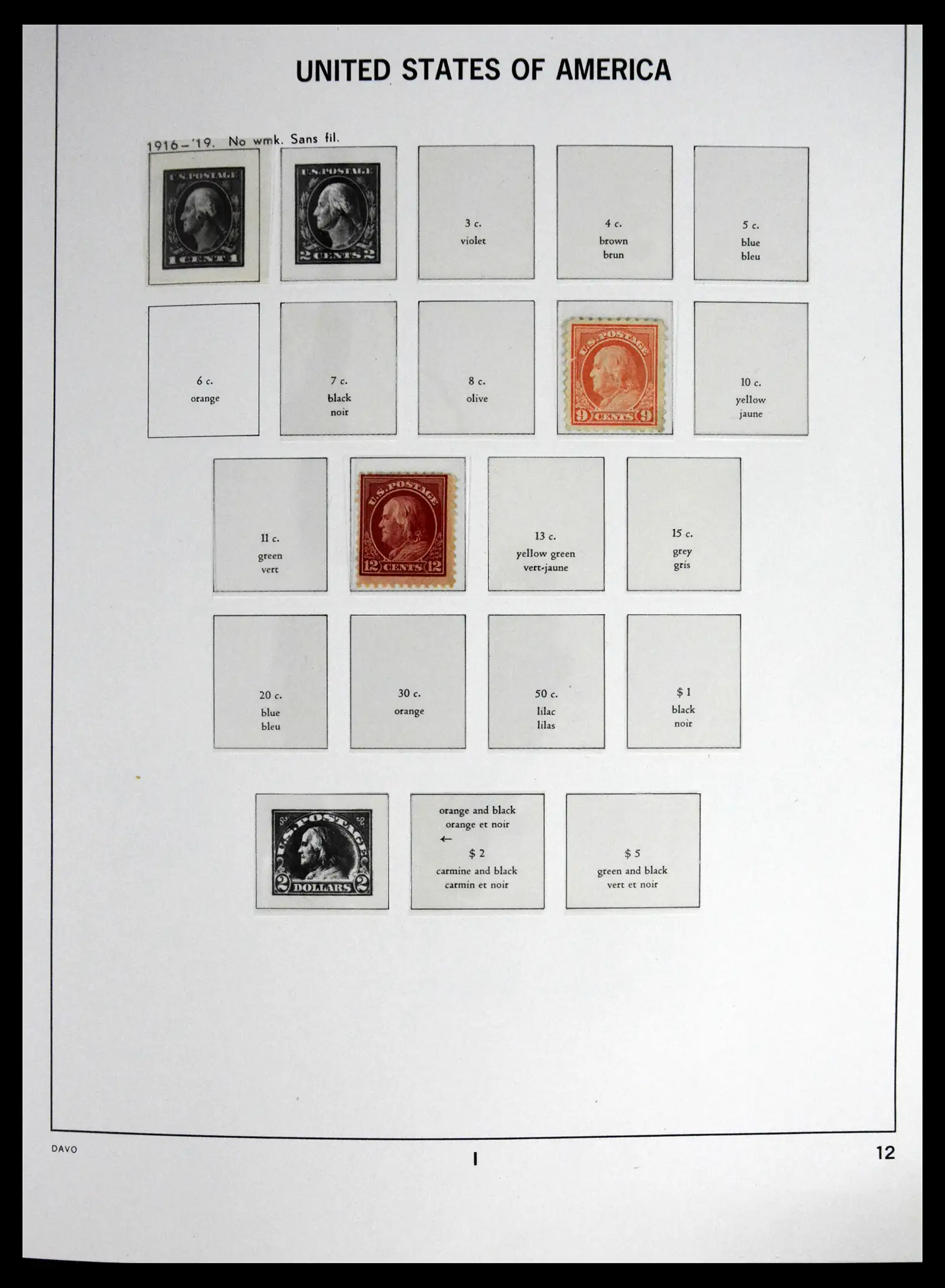 41712 0010 - Stamp collection 41712 USA mint 1861-1960.