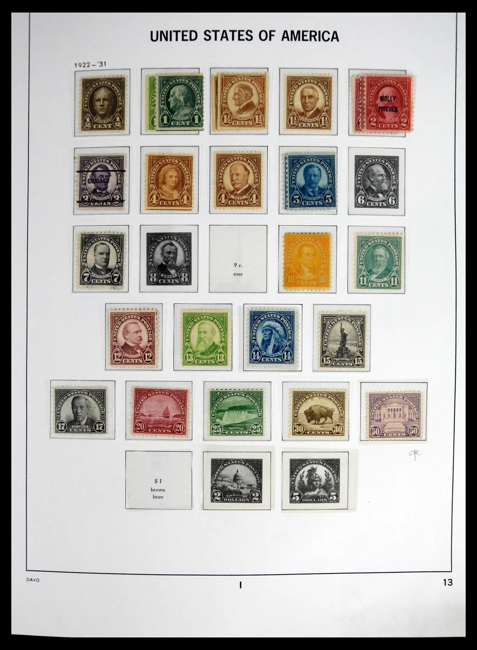 41712 0011 - Stamp collection 41712 USA mint 1861-1960.