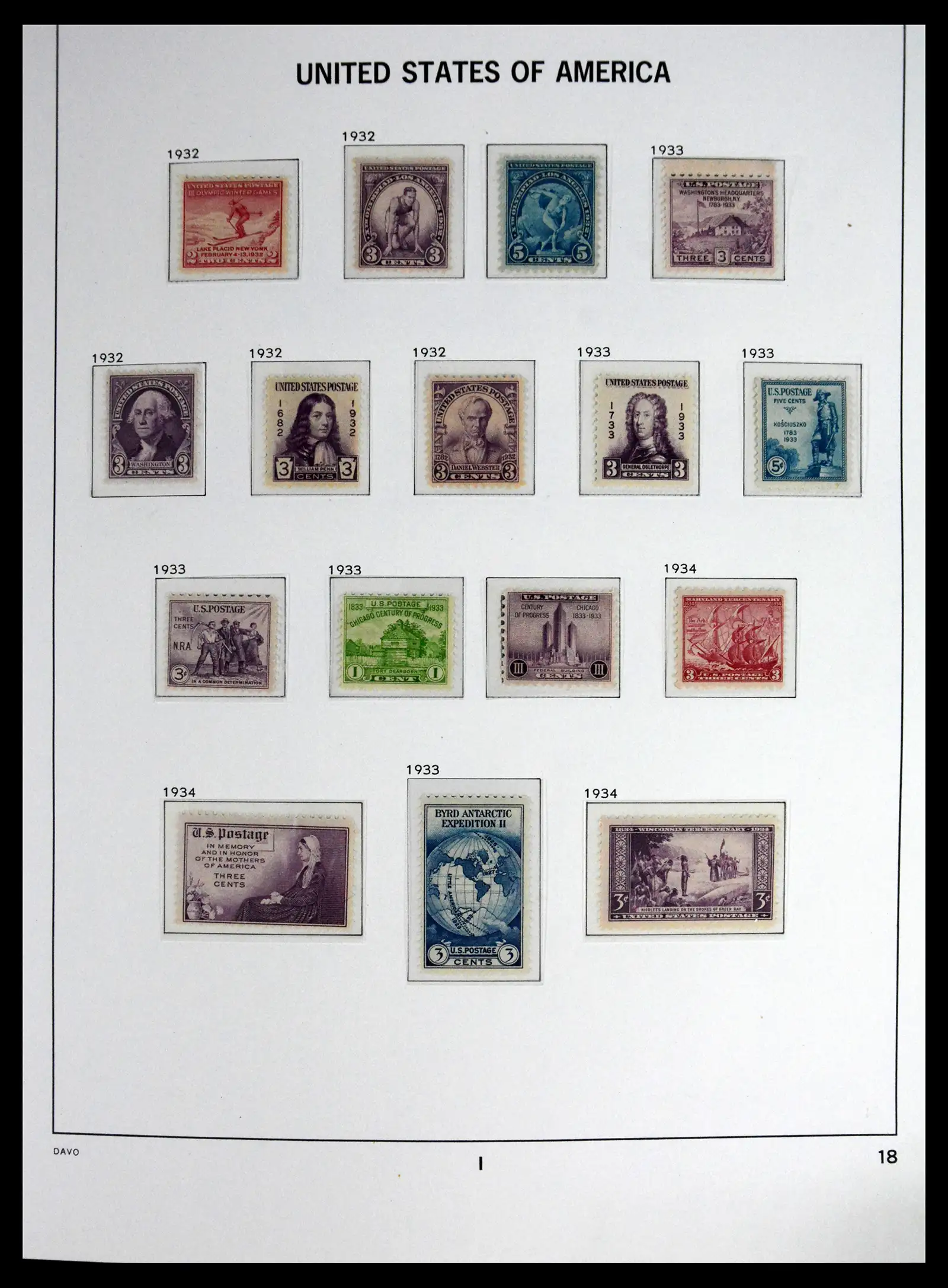 41712 0016 - Stamp collection 41712 USA mint 1861-1960.