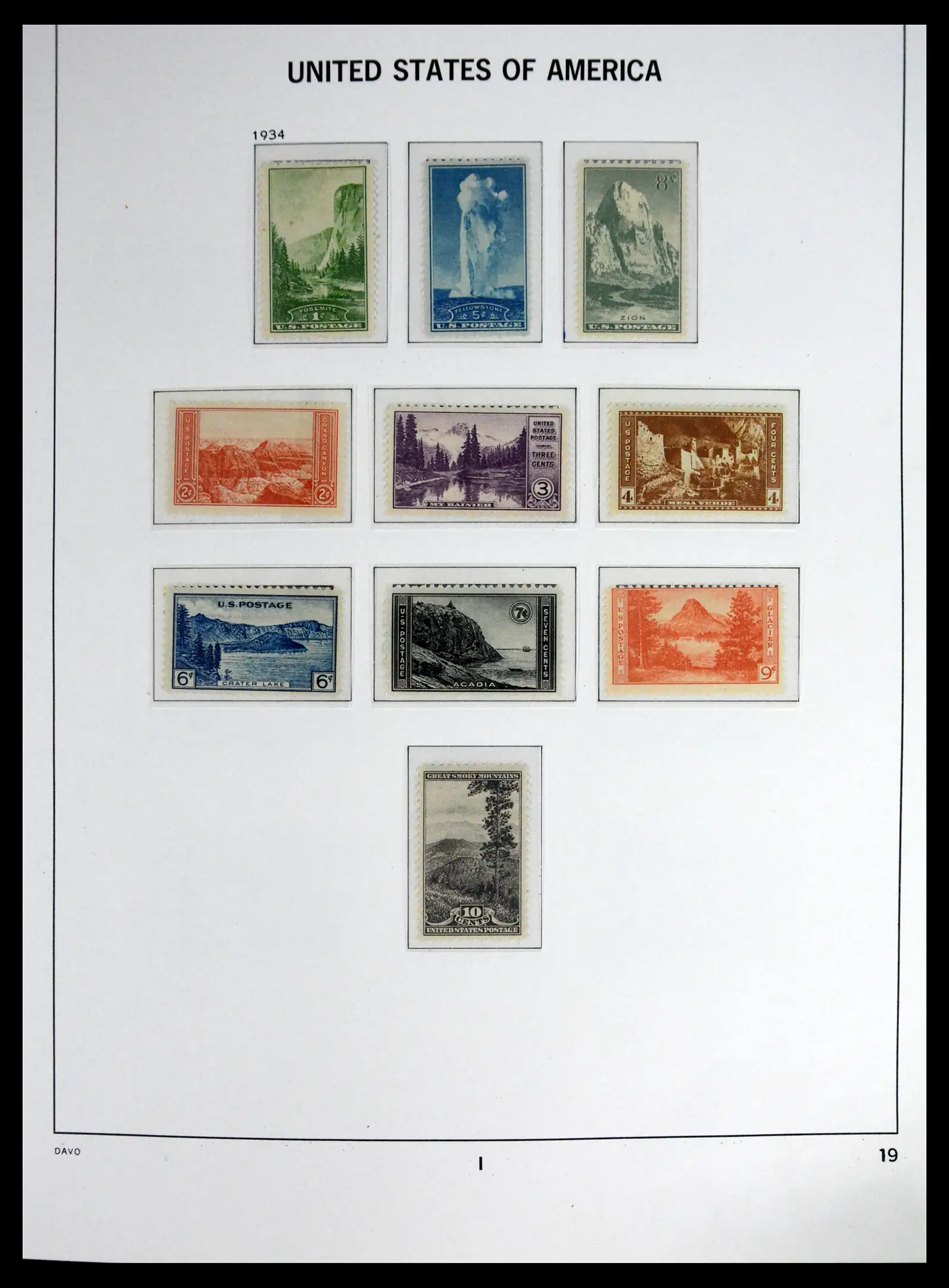 41712 0017 - Stamp collection 41712 USA mint 1861-1960.