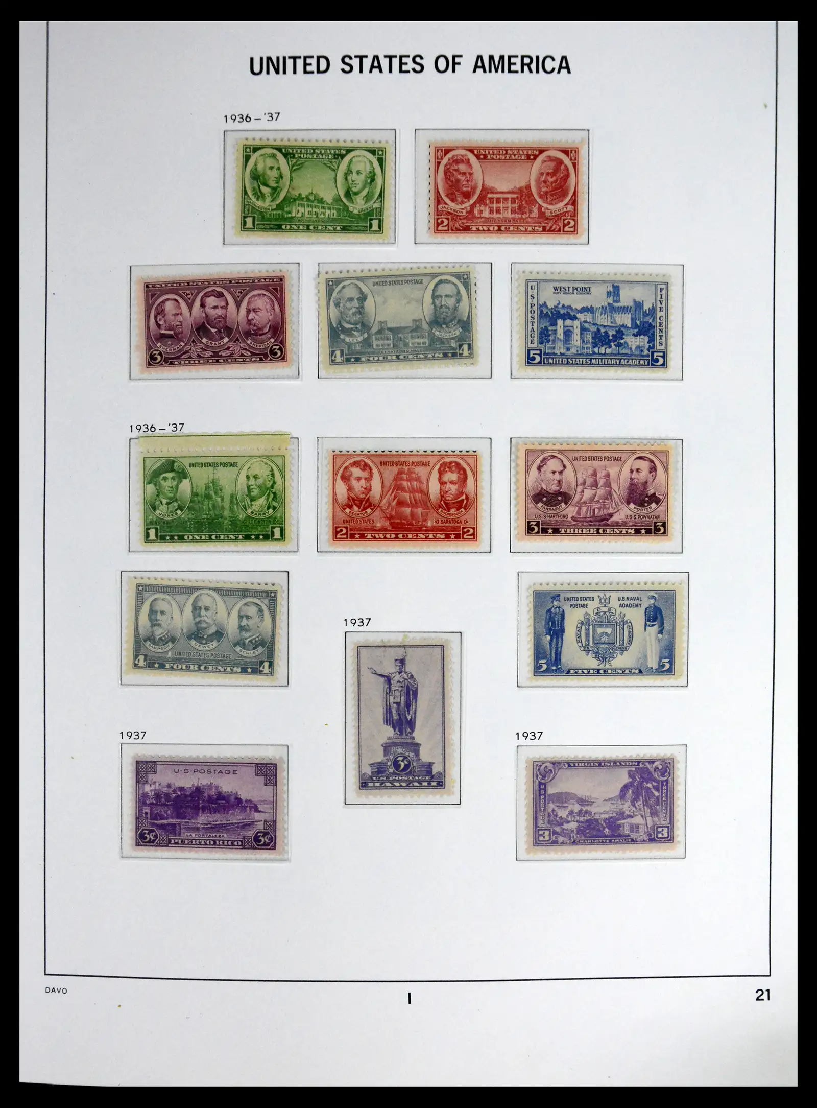 41712 0019 - Stamp collection 41712 USA mint 1861-1960.