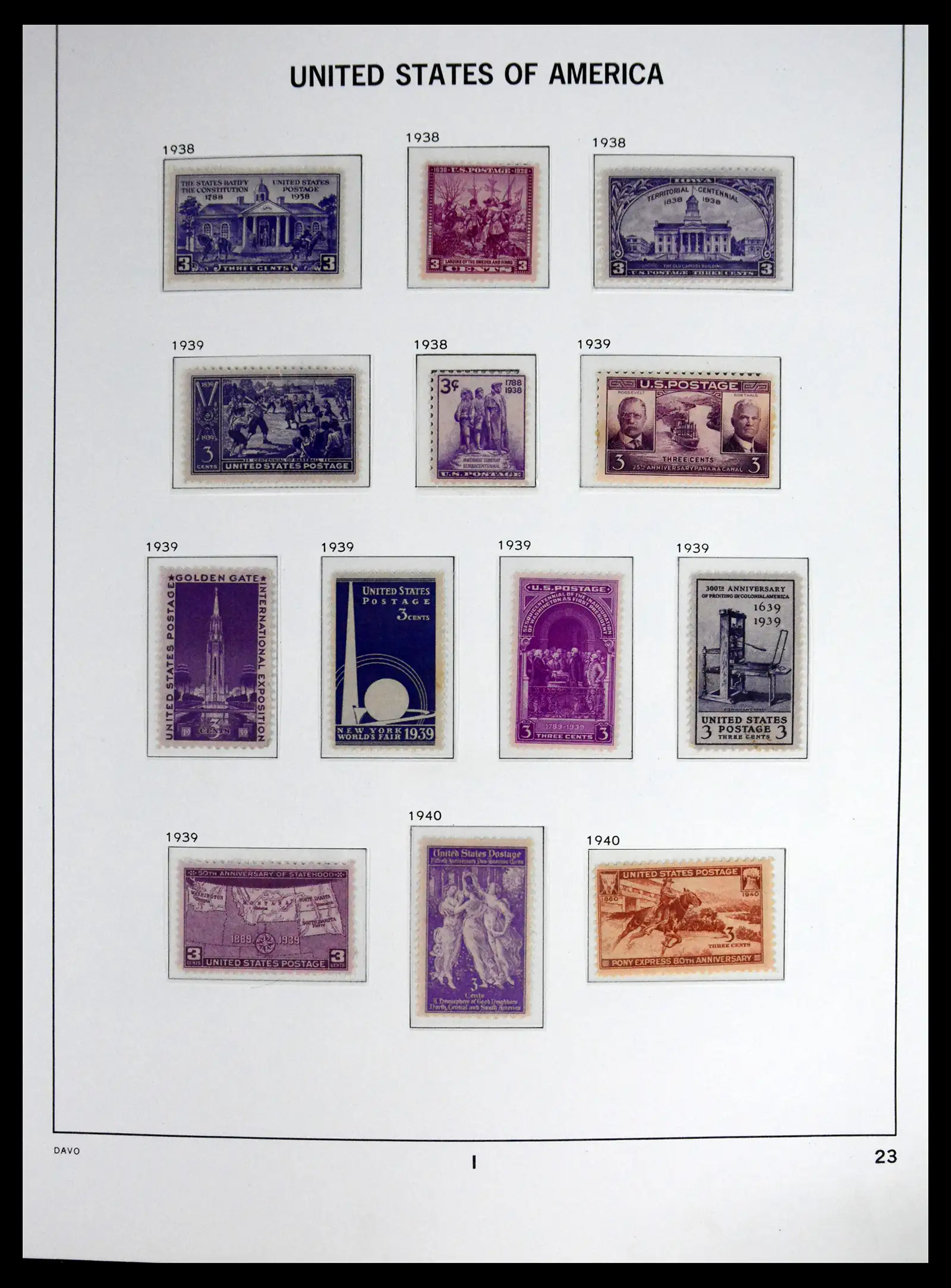 41712 0021 - Stamp collection 41712 USA mint 1861-1960.