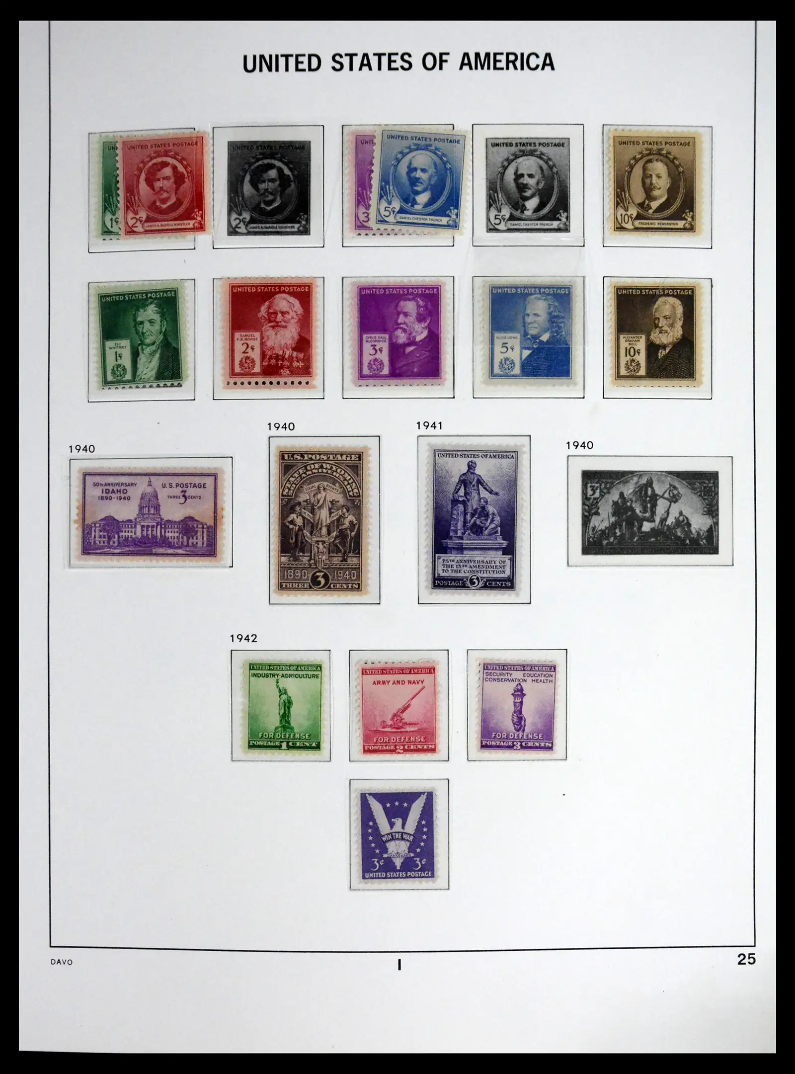 41712 0023 - Stamp collection 41712 USA mint 1861-1960.