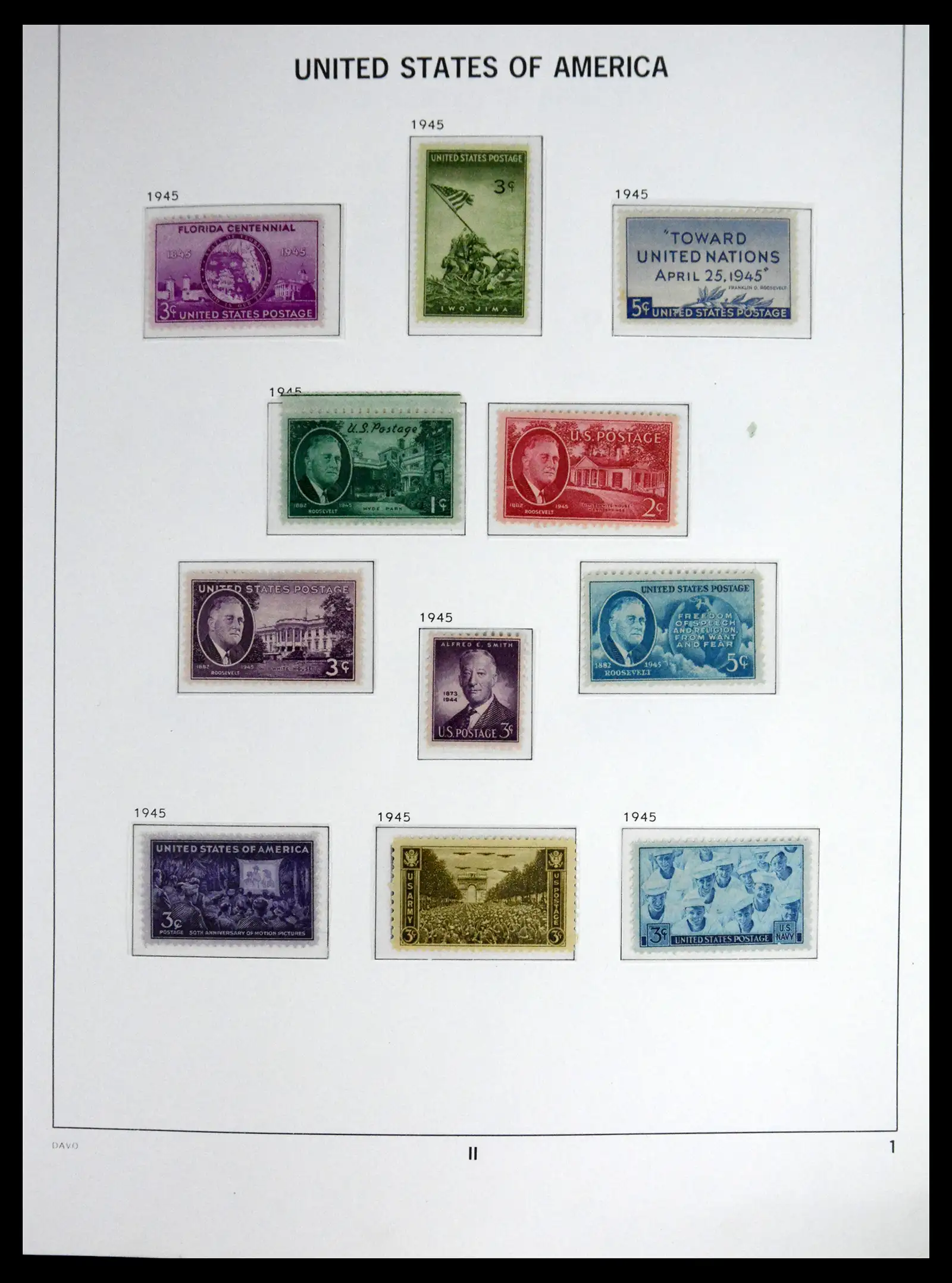 41712 0026 - Stamp collection 41712 USA mint 1861-1960.
