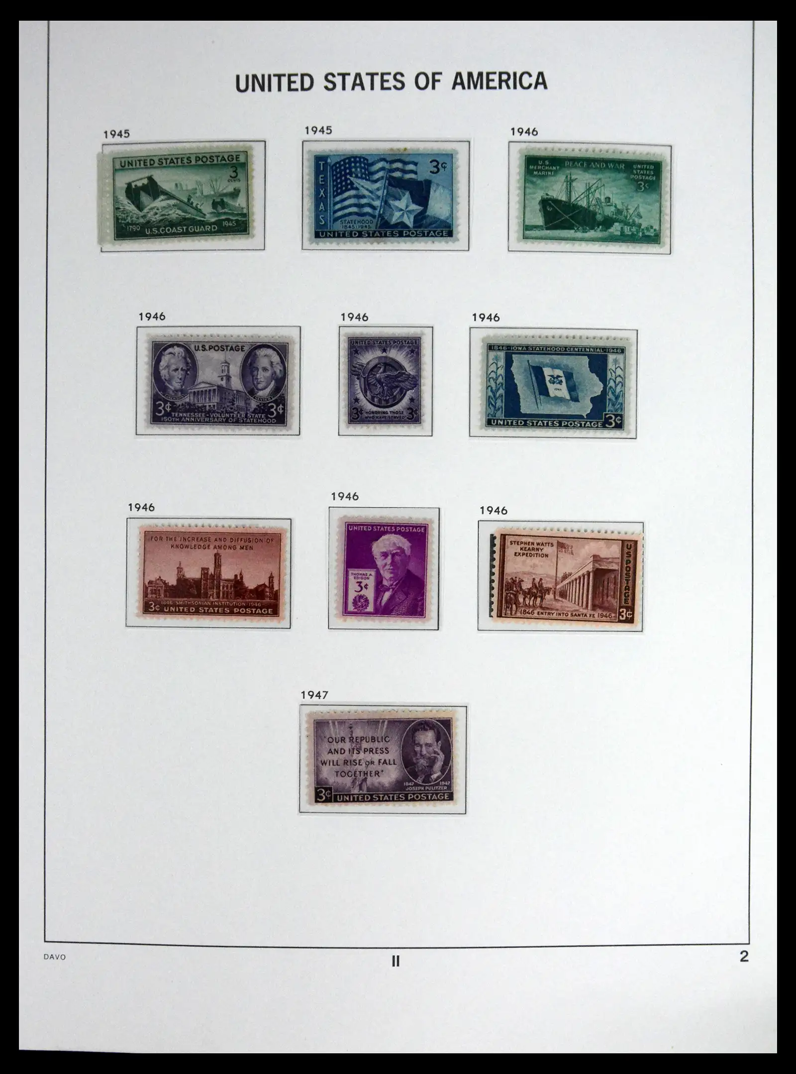 41712 0027 - Stamp collection 41712 USA mint 1861-1960.