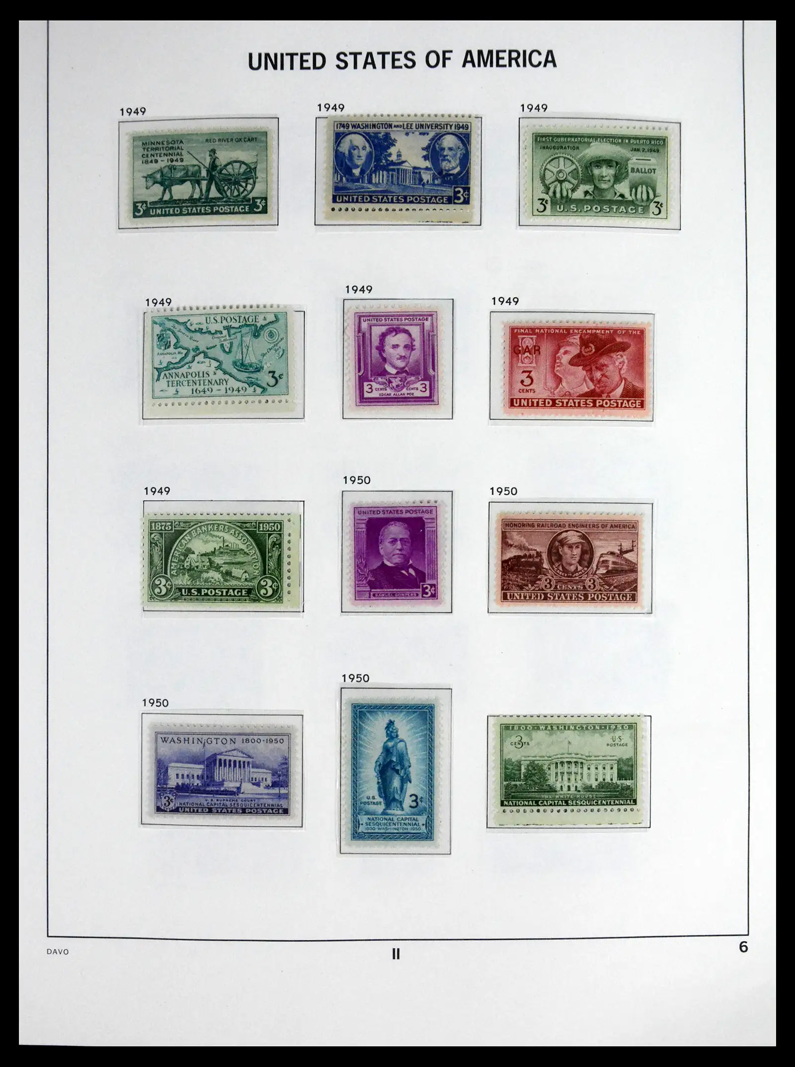 41712 0031 - Stamp collection 41712 USA mint 1861-1960.