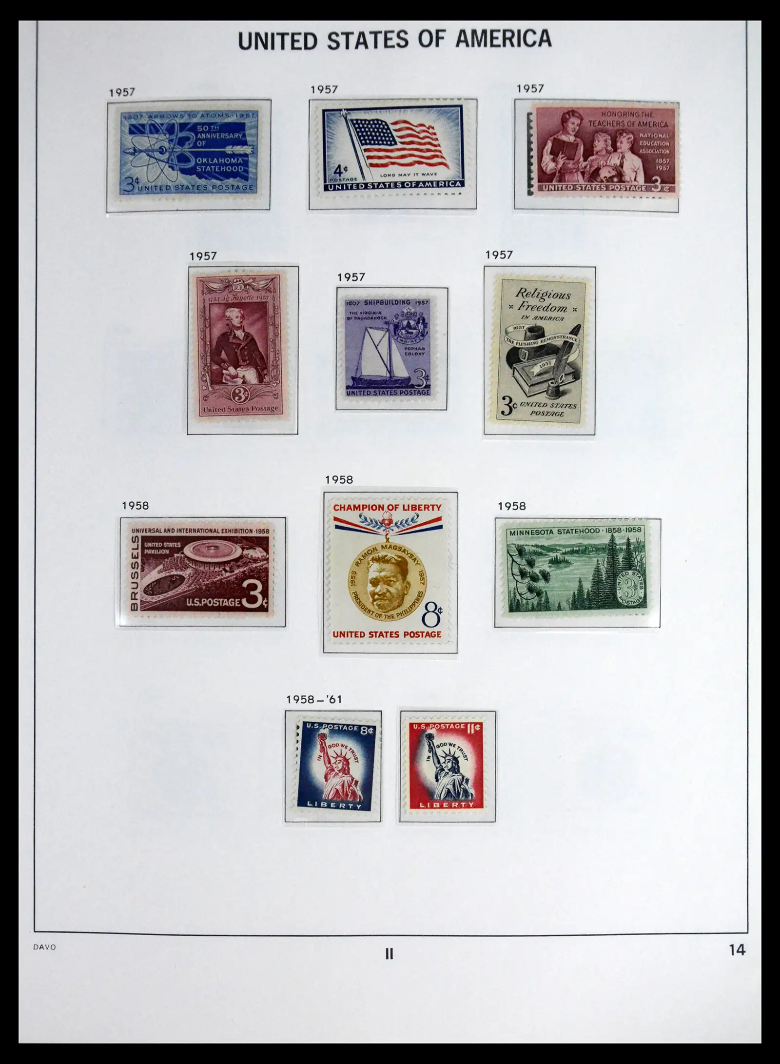 41712 0041 - Stamp collection 41712 USA mint 1861-1960.