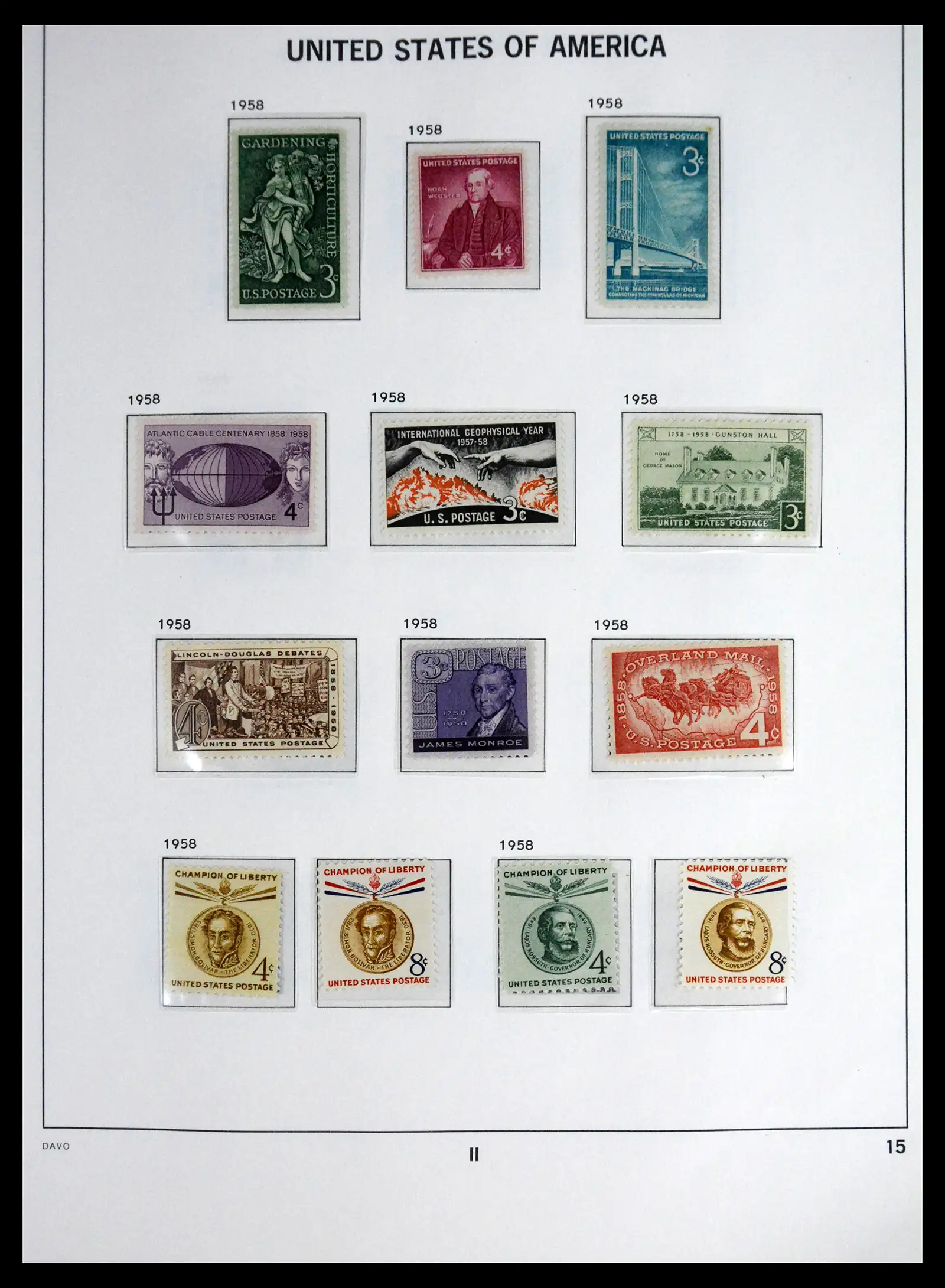 41712 0042 - Stamp collection 41712 USA mint 1861-1960.