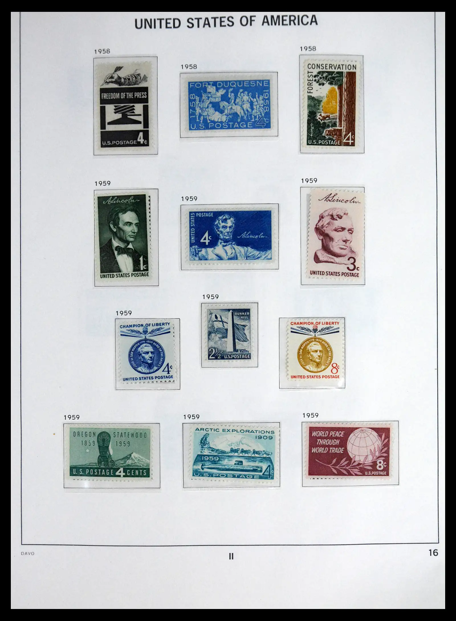 41712 0043 - Stamp collection 41712 USA mint 1861-1960.