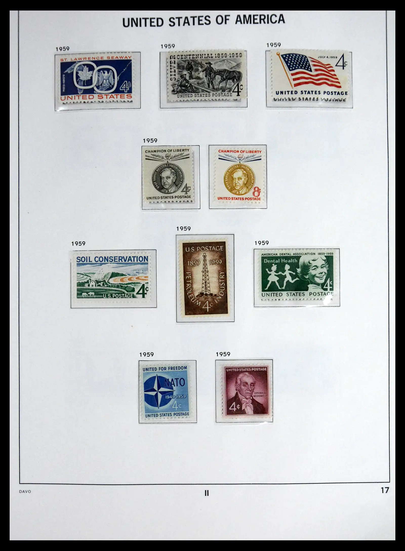 41712 0044 - Stamp collection 41712 USA mint 1861-1960.