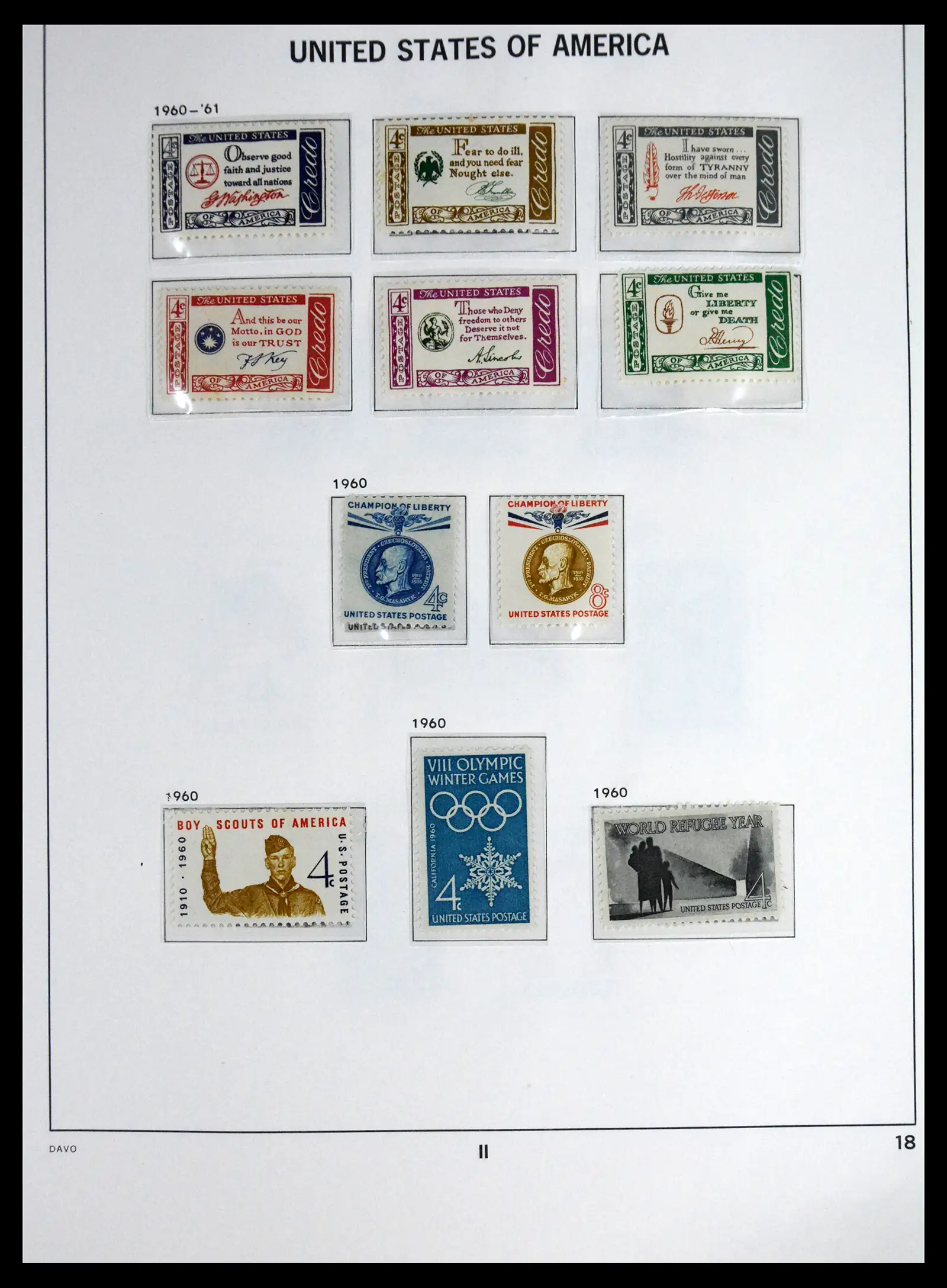 41712 0045 - Stamp collection 41712 USA mint 1861-1960.