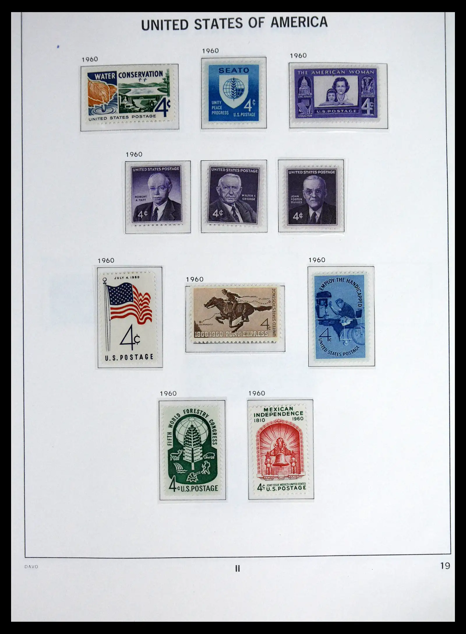41712 0046 - Stamp collection 41712 USA mint 1861-1960.