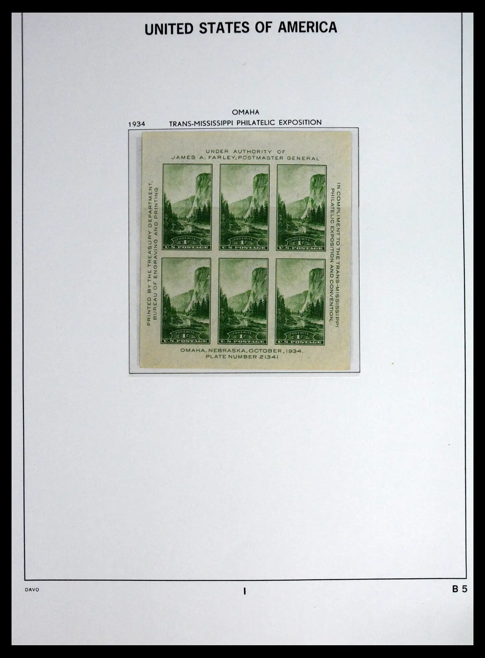 41712 0051 - Stamp collection 41712 USA mint 1861-1960.