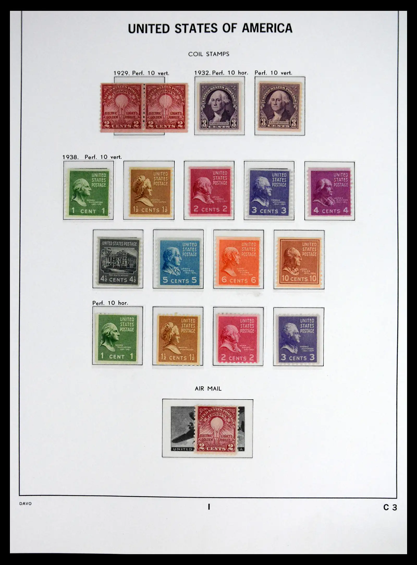 41712 0058 - Stamp collection 41712 USA mint 1861-1960.