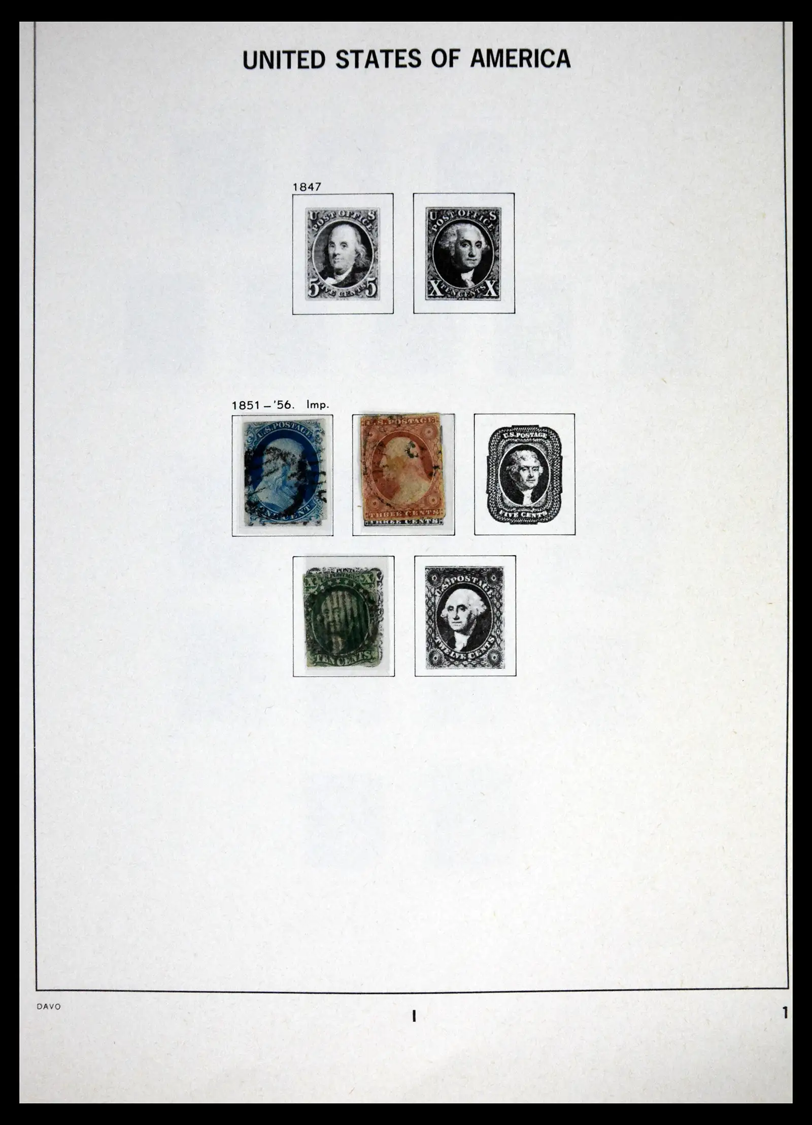 41714 0001 - Stamp collection 41714 USA 1951-1944.