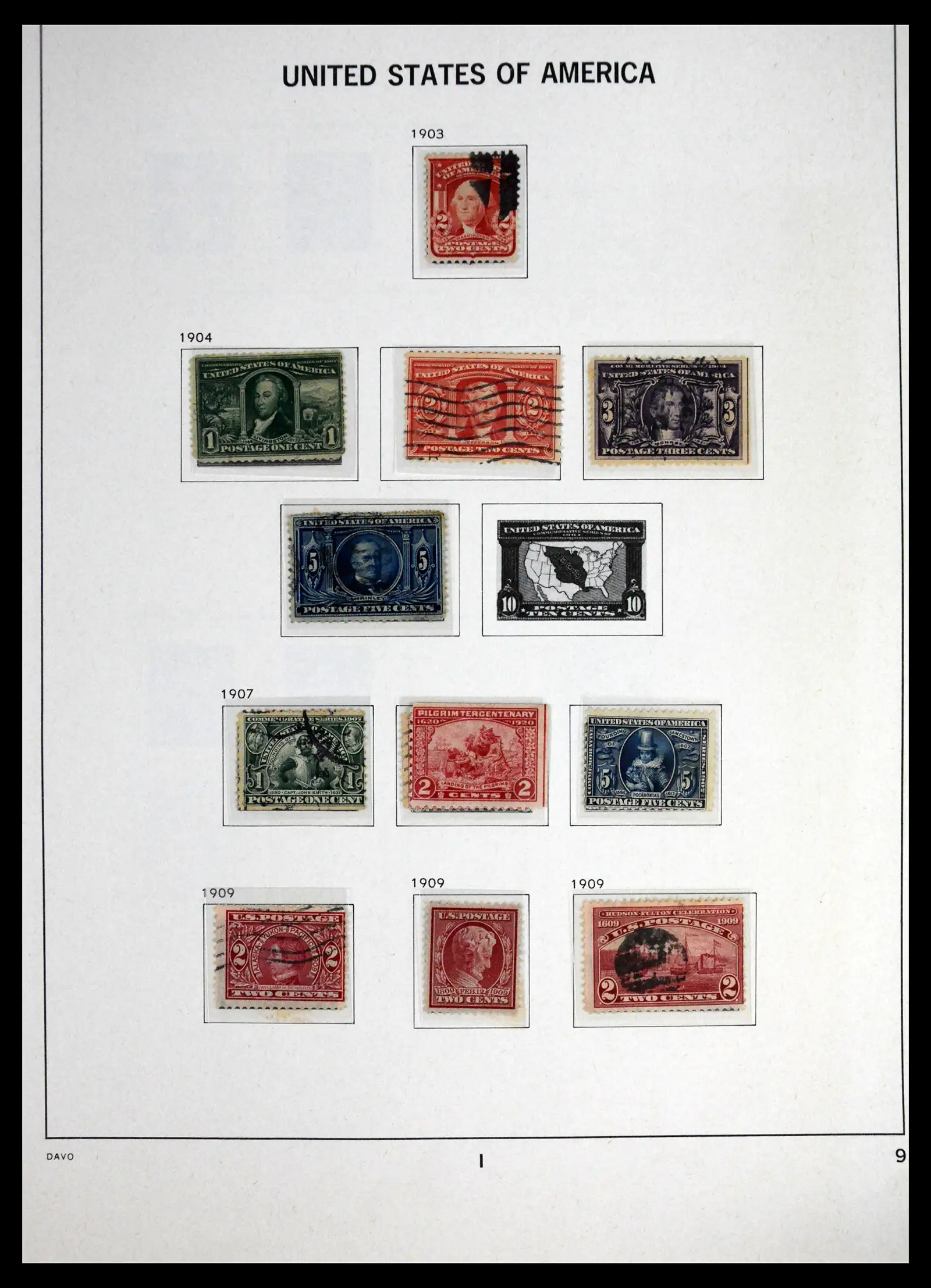 41714 0009 - Stamp collection 41714 USA 1951-1944.