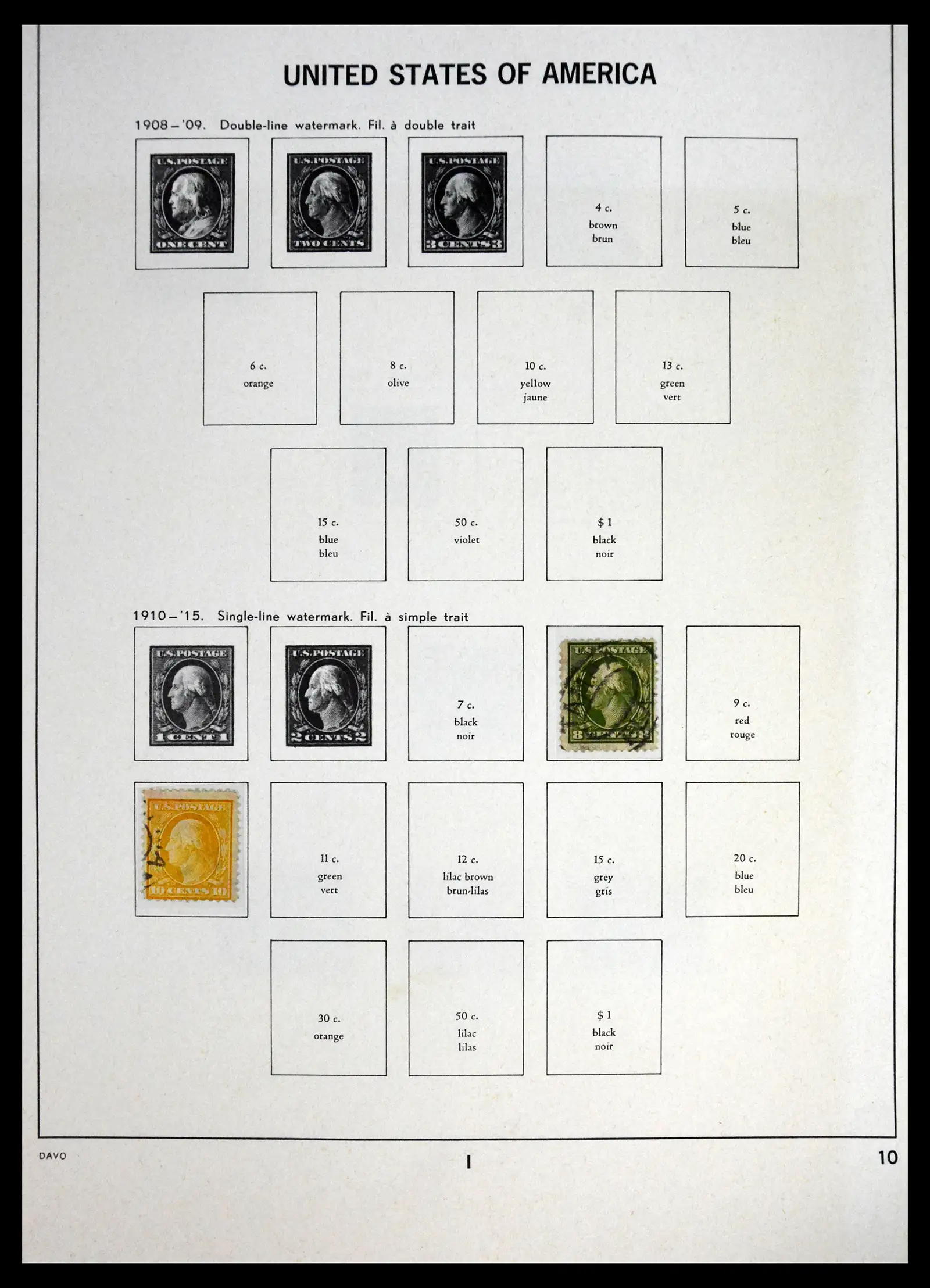 41714 0010 - Stamp collection 41714 USA 1951-1944.