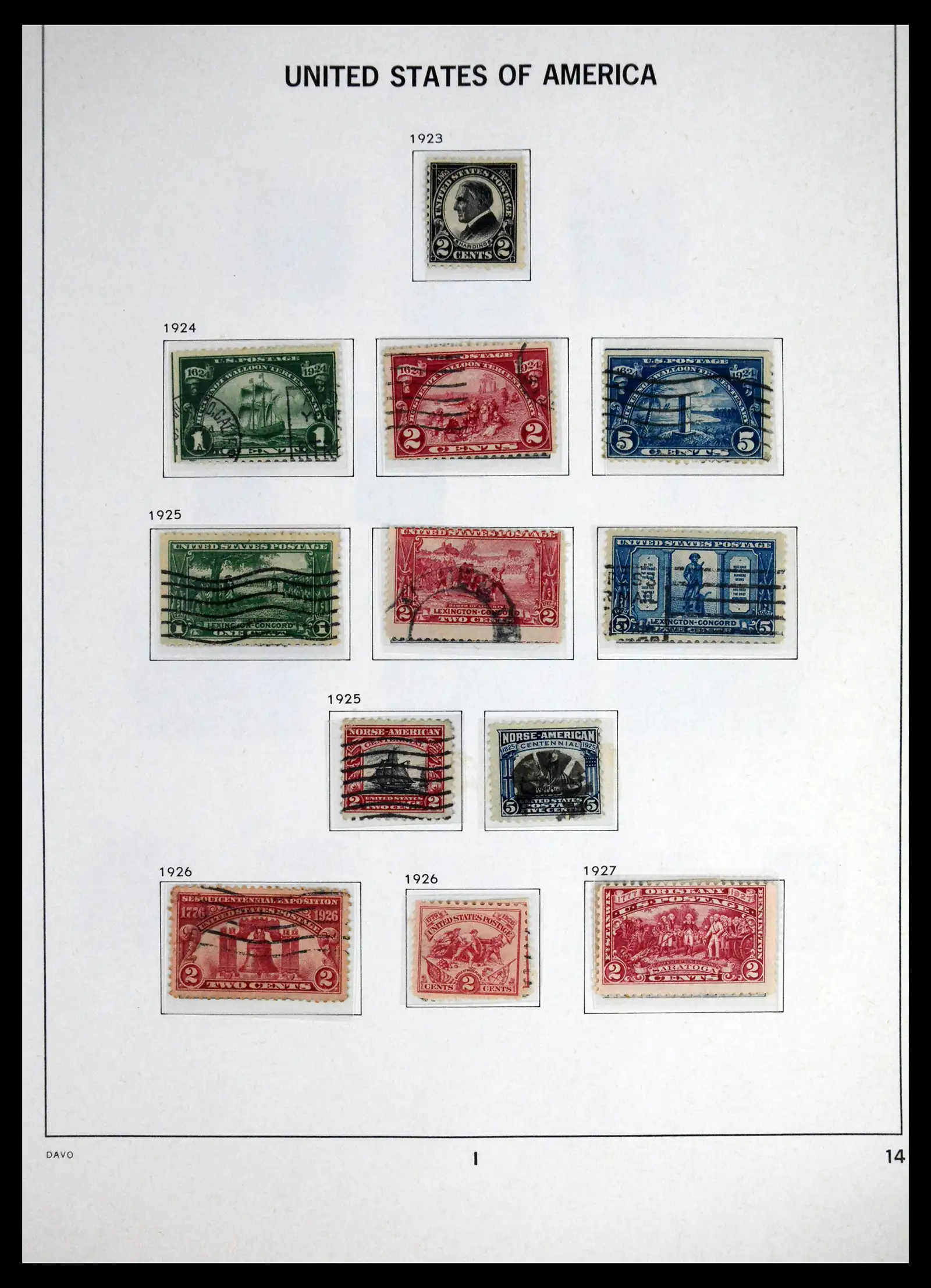 41714 0014 - Stamp collection 41714 USA 1951-1944.