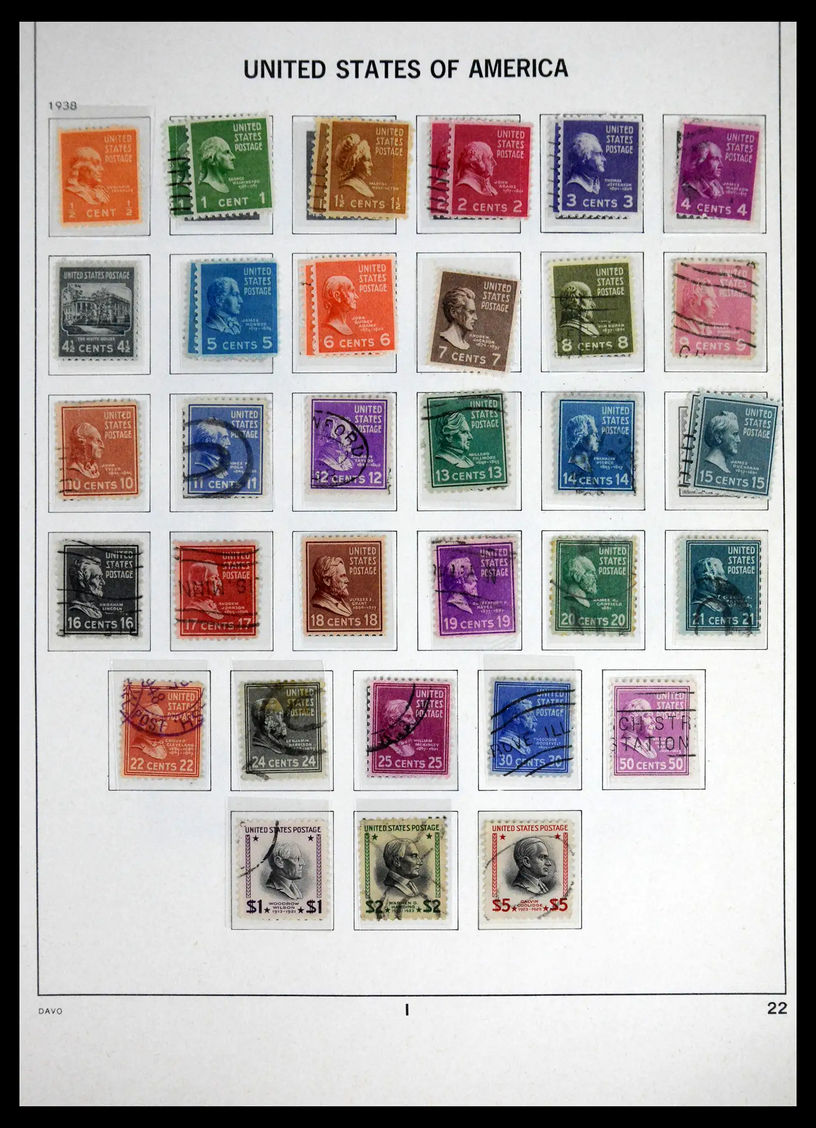 41714 0022 - Stamp collection 41714 USA 1951-1944.