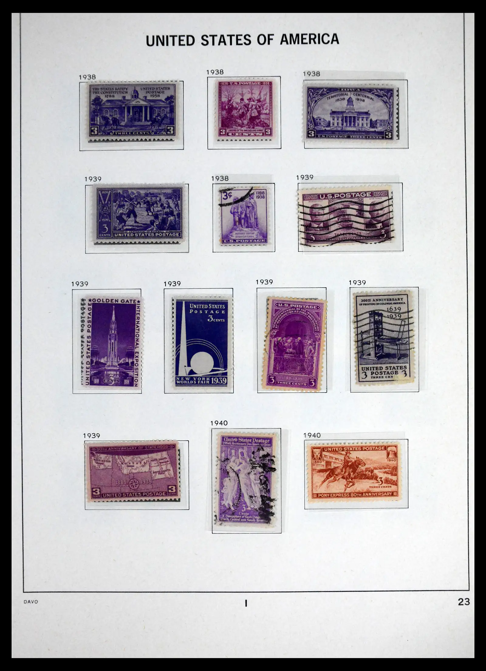 41714 0023 - Stamp collection 41714 USA 1951-1944.