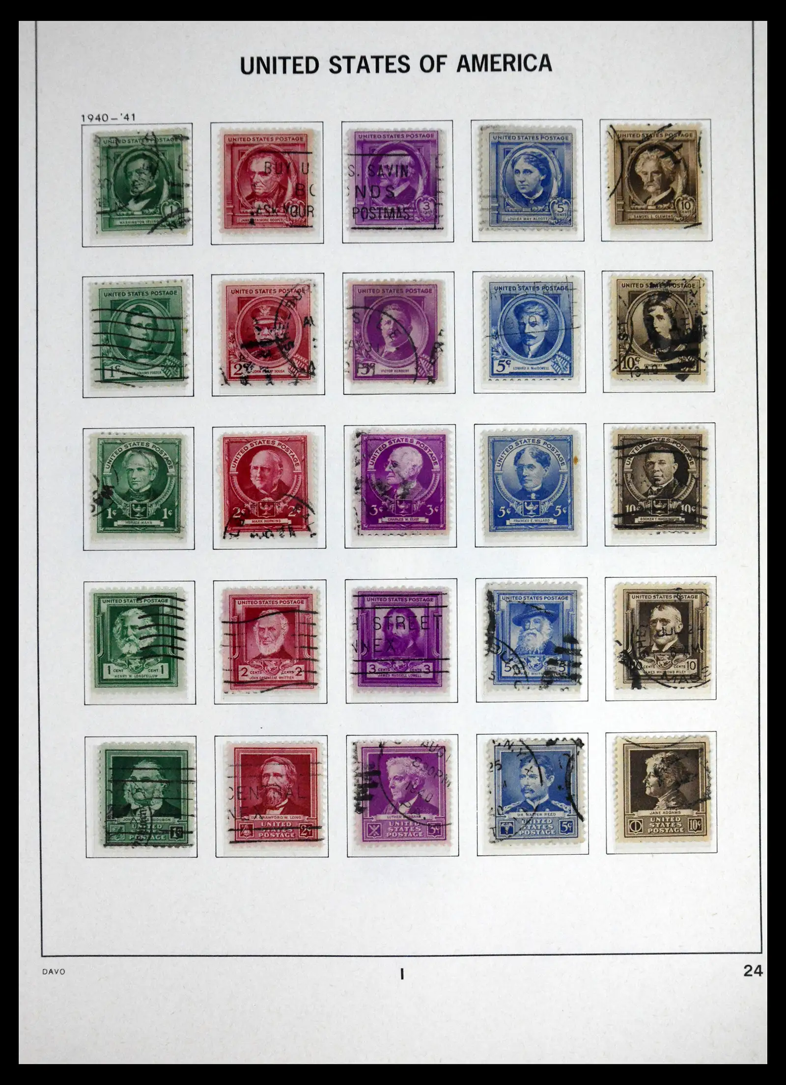 41714 0024 - Stamp collection 41714 USA 1951-1944.