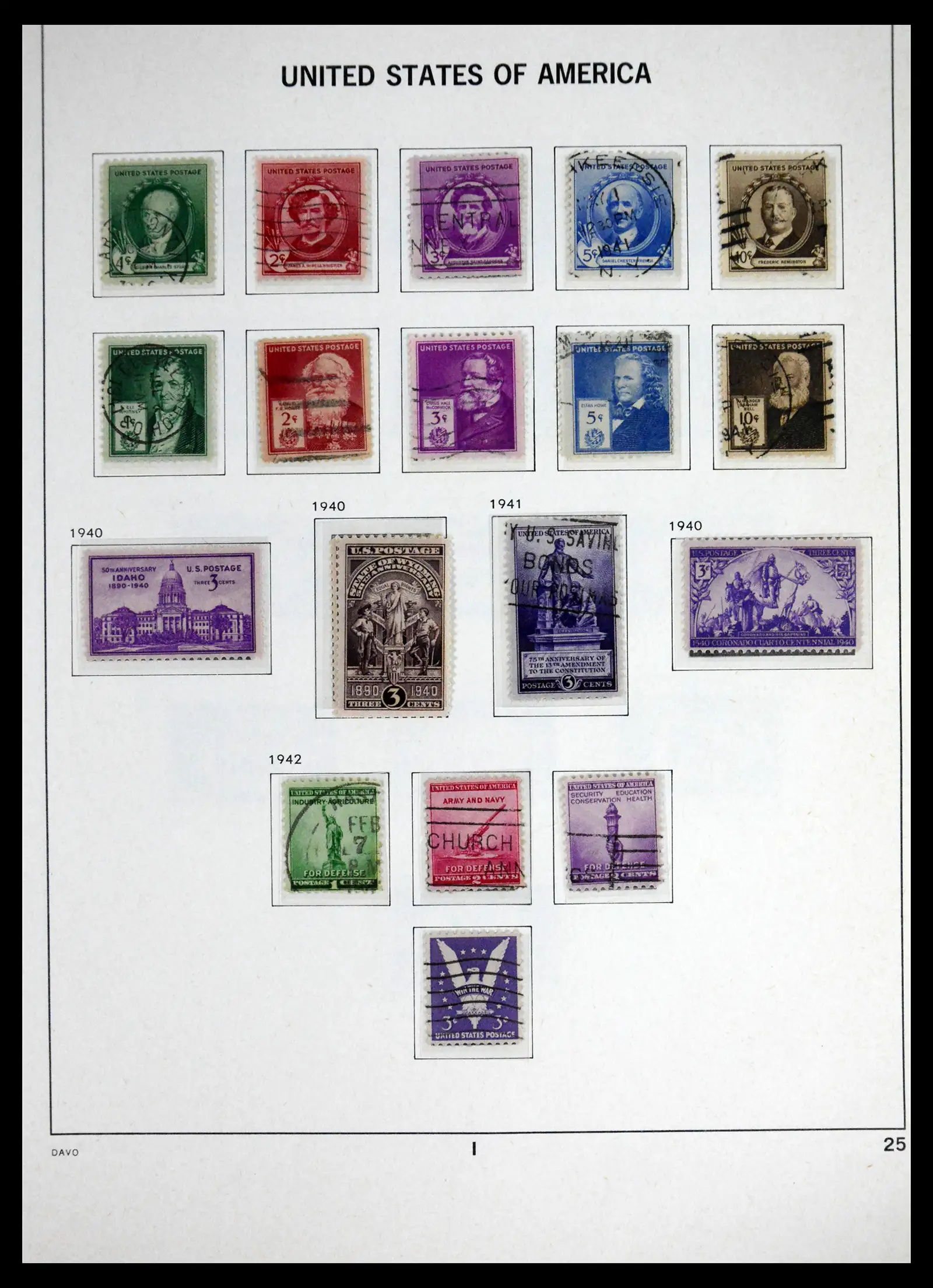 41714 0025 - Stamp collection 41714 USA 1951-1944.