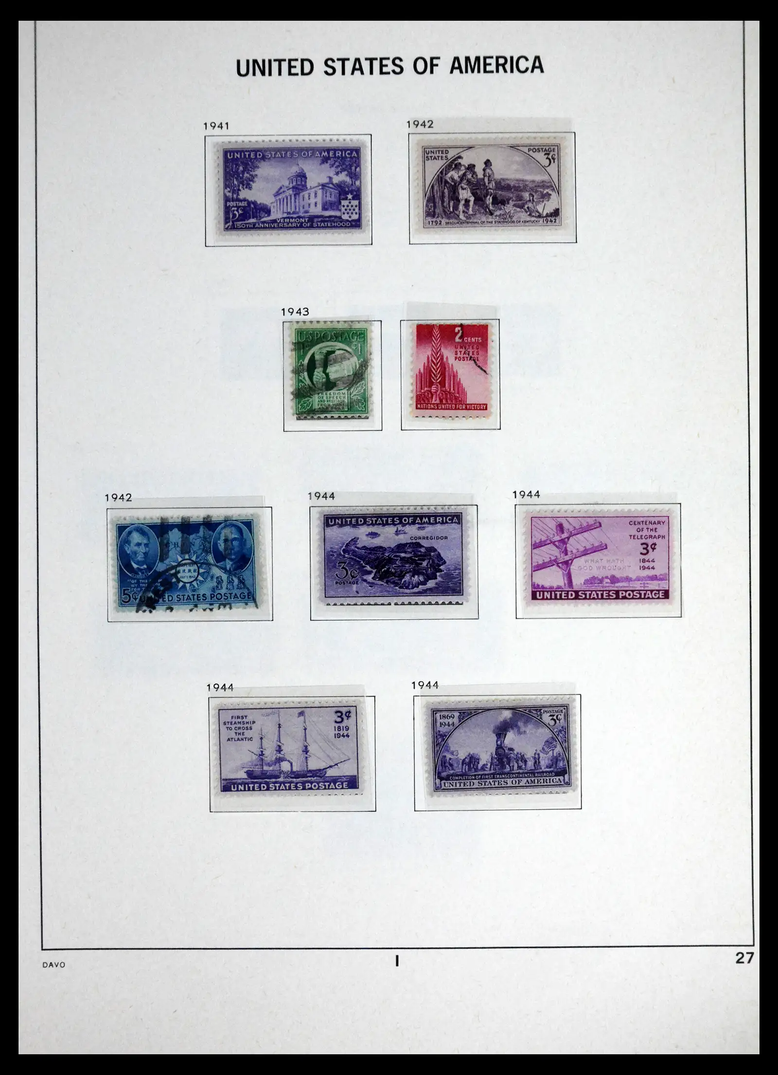 41714 0027 - Stamp collection 41714 USA 1951-1944.