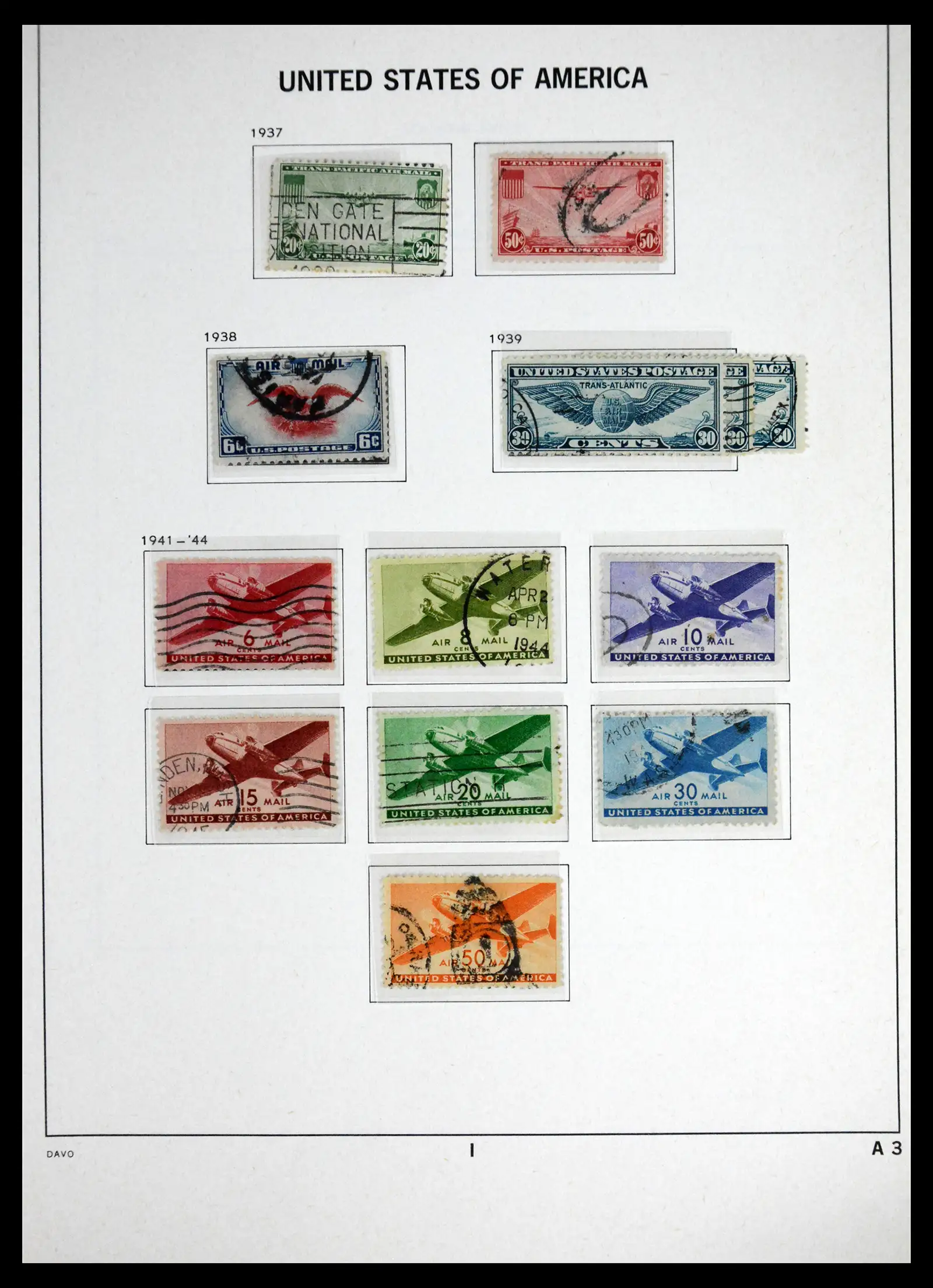 41714 0030 - Stamp collection 41714 USA 1951-1944.