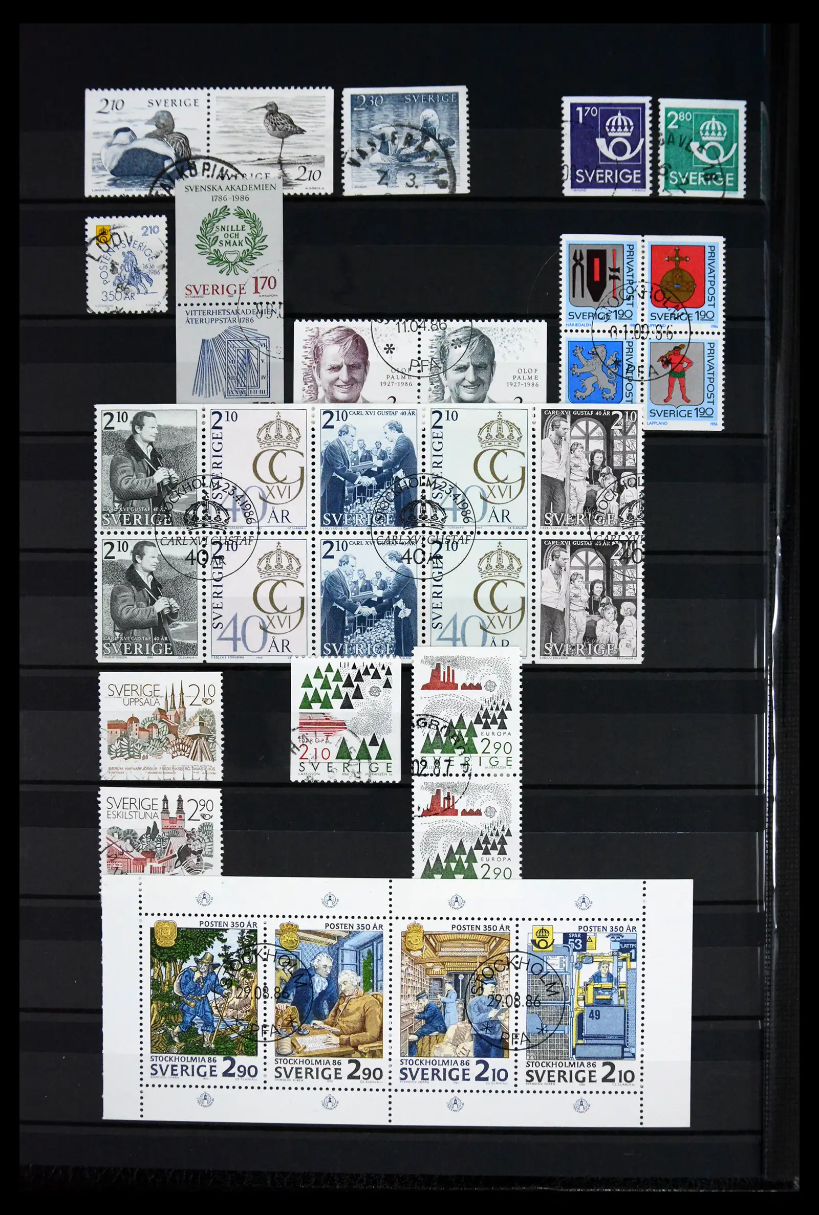 41717 0066 - Postzegelverzameling 41717 Zweden 1855-2015.