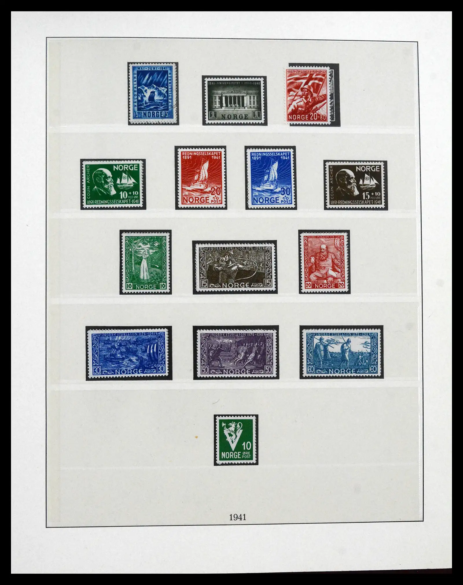 41719 0022 - Postzegelverzameling 41719 Noorwegen 1855-1998.