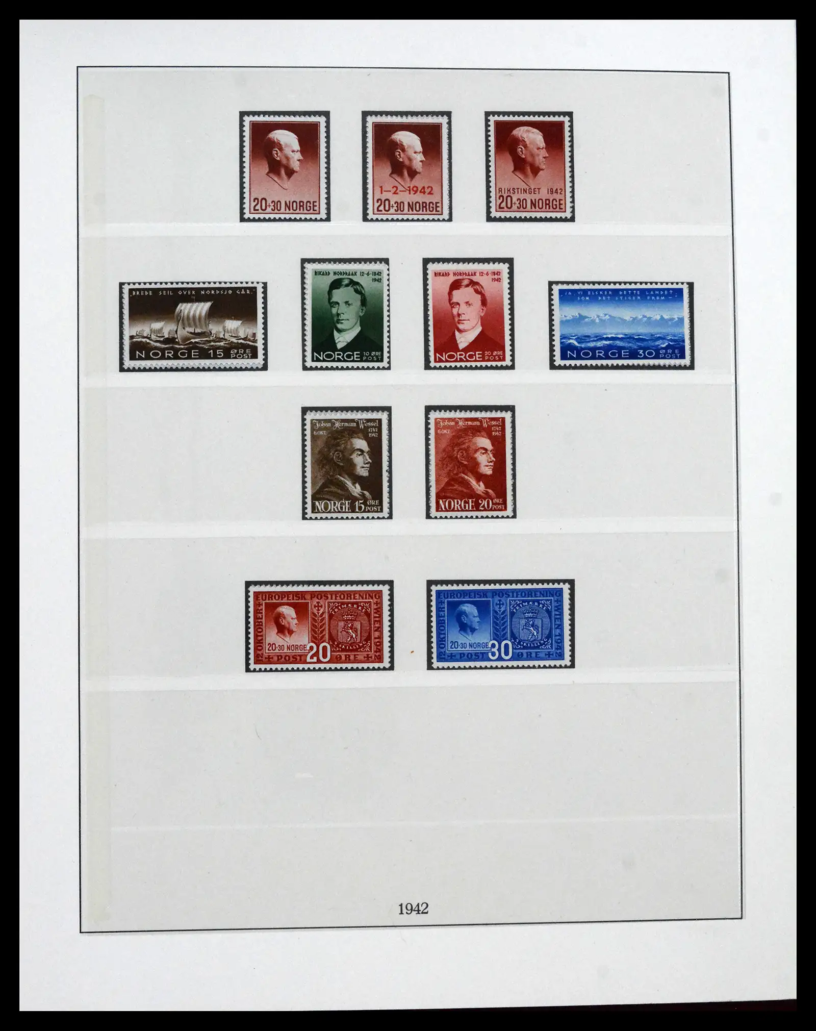 41719 0026 - Postzegelverzameling 41719 Noorwegen 1855-1998.