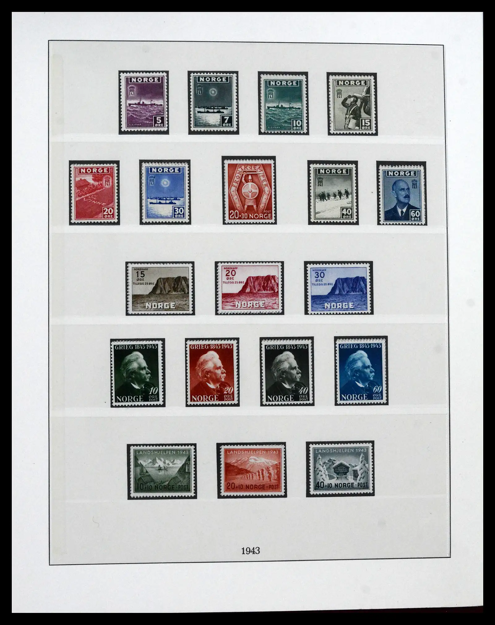 41719 0028 - Postzegelverzameling 41719 Noorwegen 1855-1998.