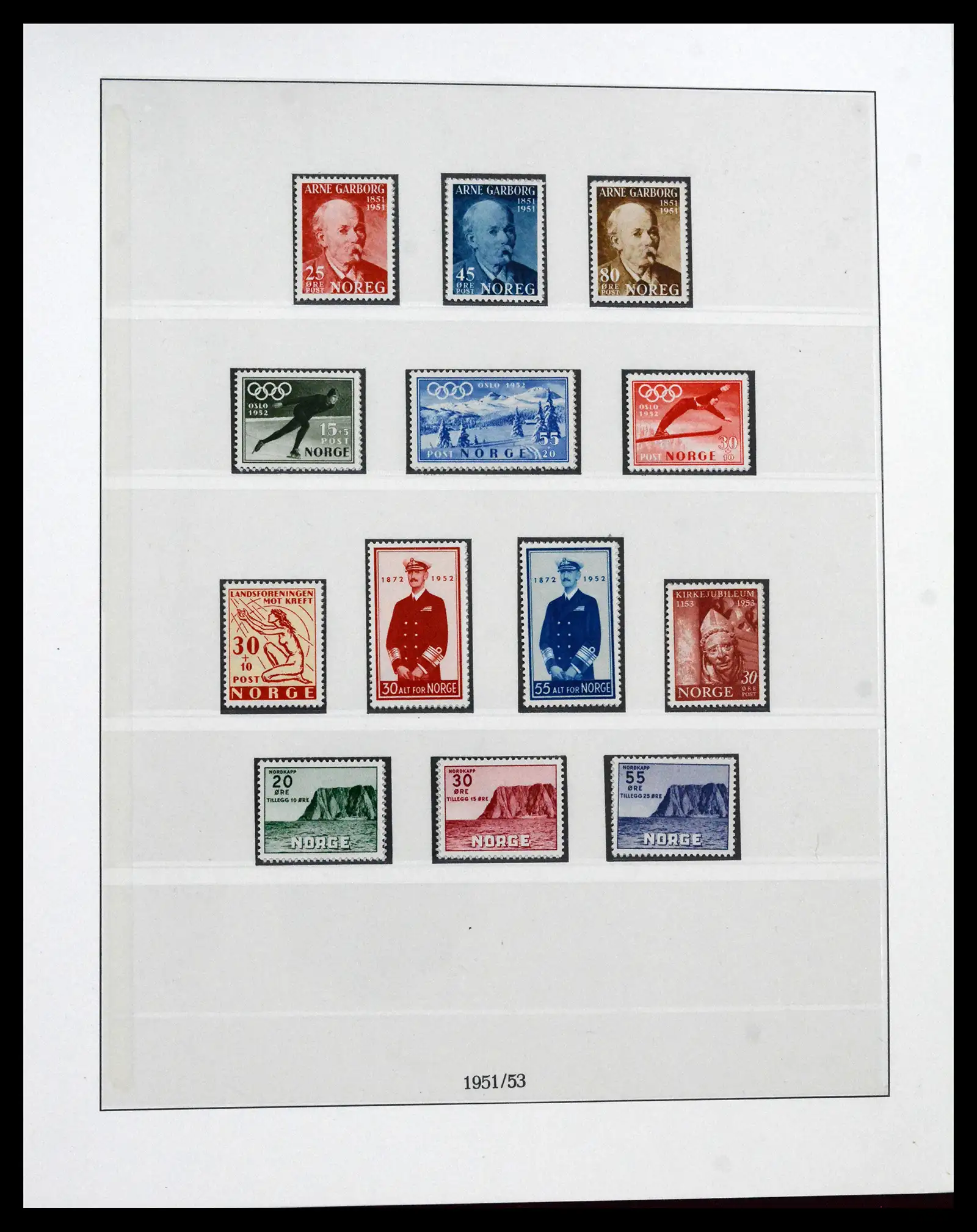 41719 0040 - Postzegelverzameling 41719 Noorwegen 1855-1998.