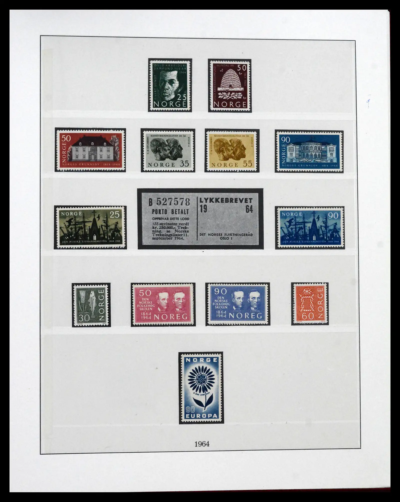 41719 0058 - Postzegelverzameling 41719 Noorwegen 1855-1998.