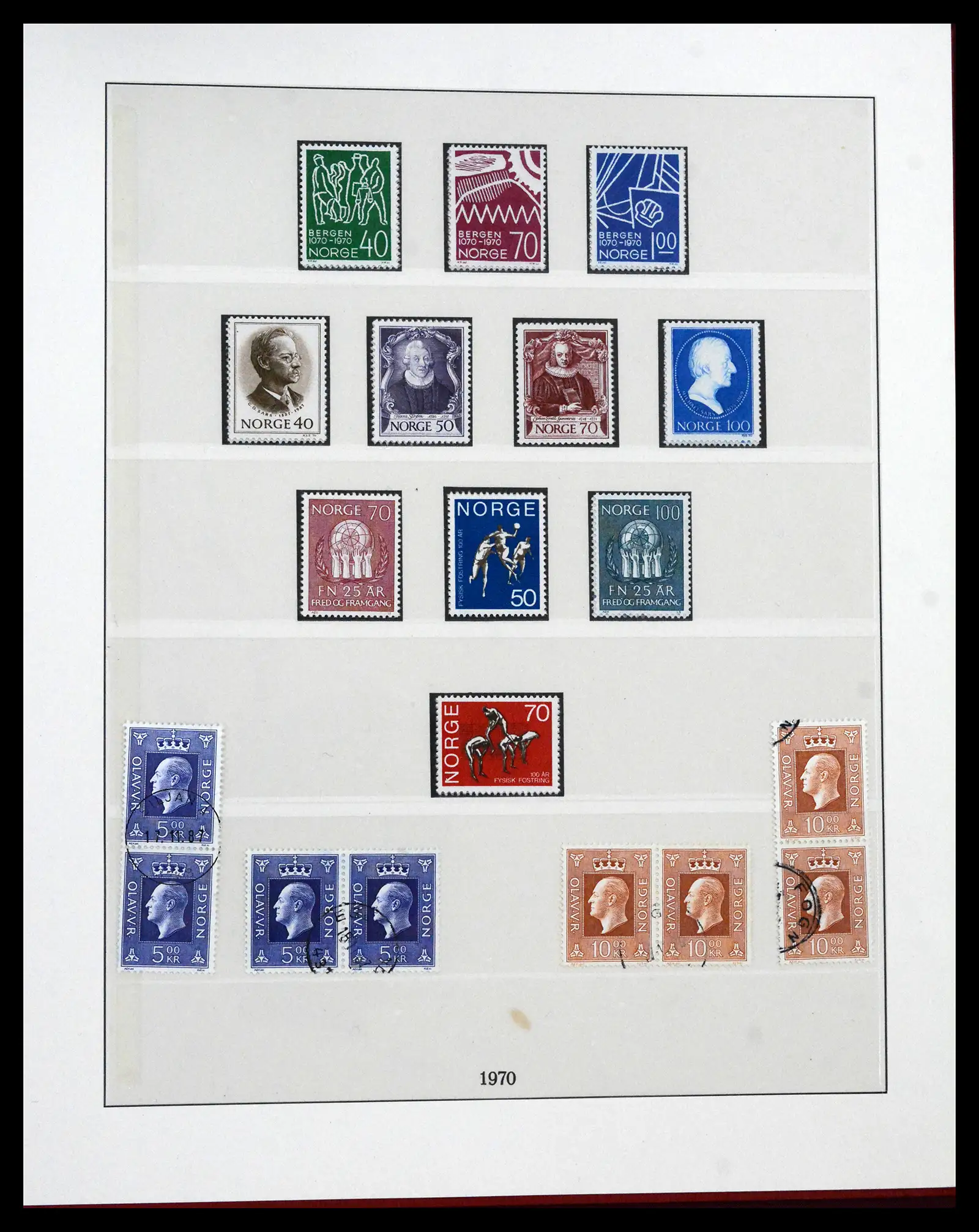 41719 0074 - Postzegelverzameling 41719 Noorwegen 1855-1998.