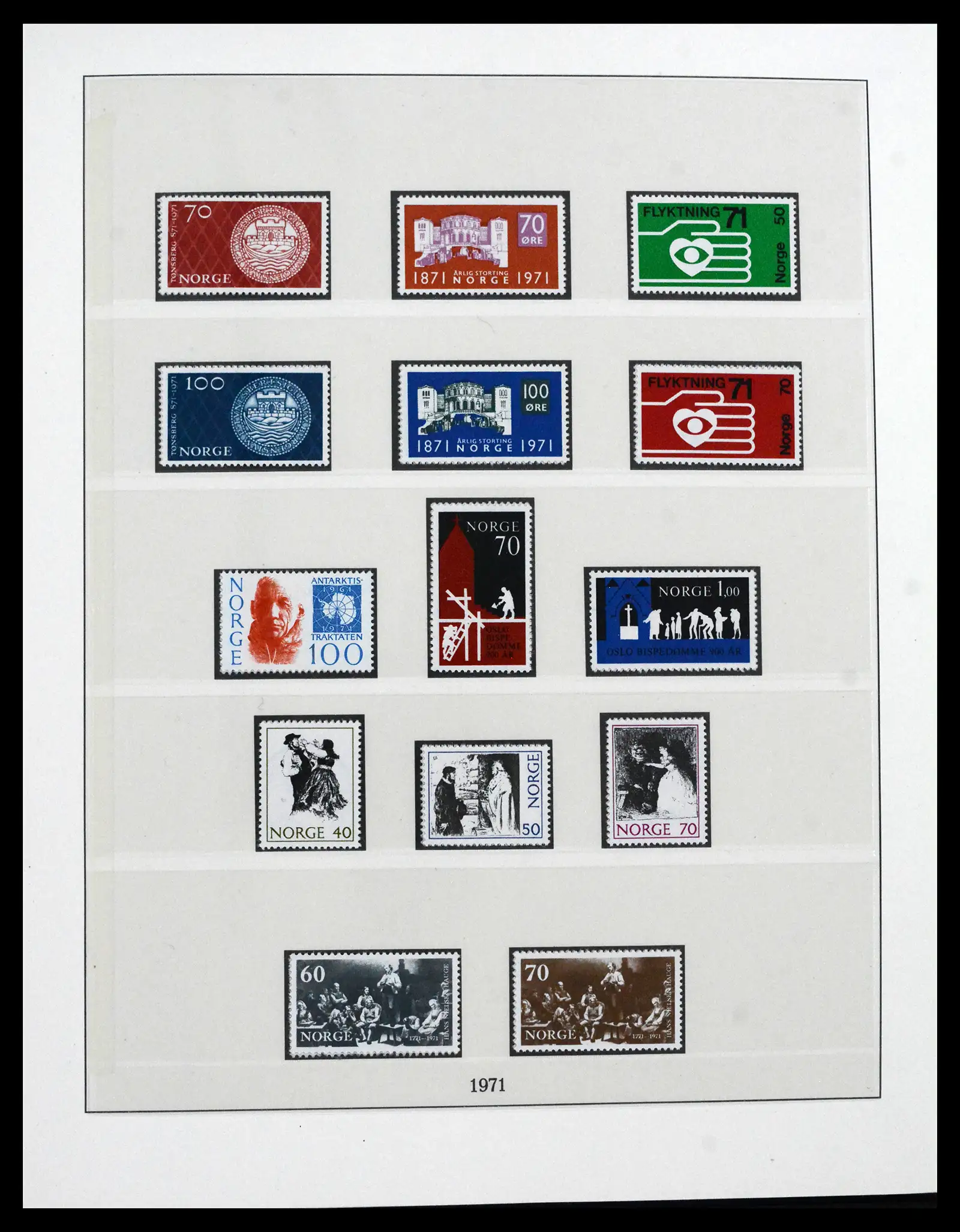 41719 0076 - Postzegelverzameling 41719 Noorwegen 1855-1998.