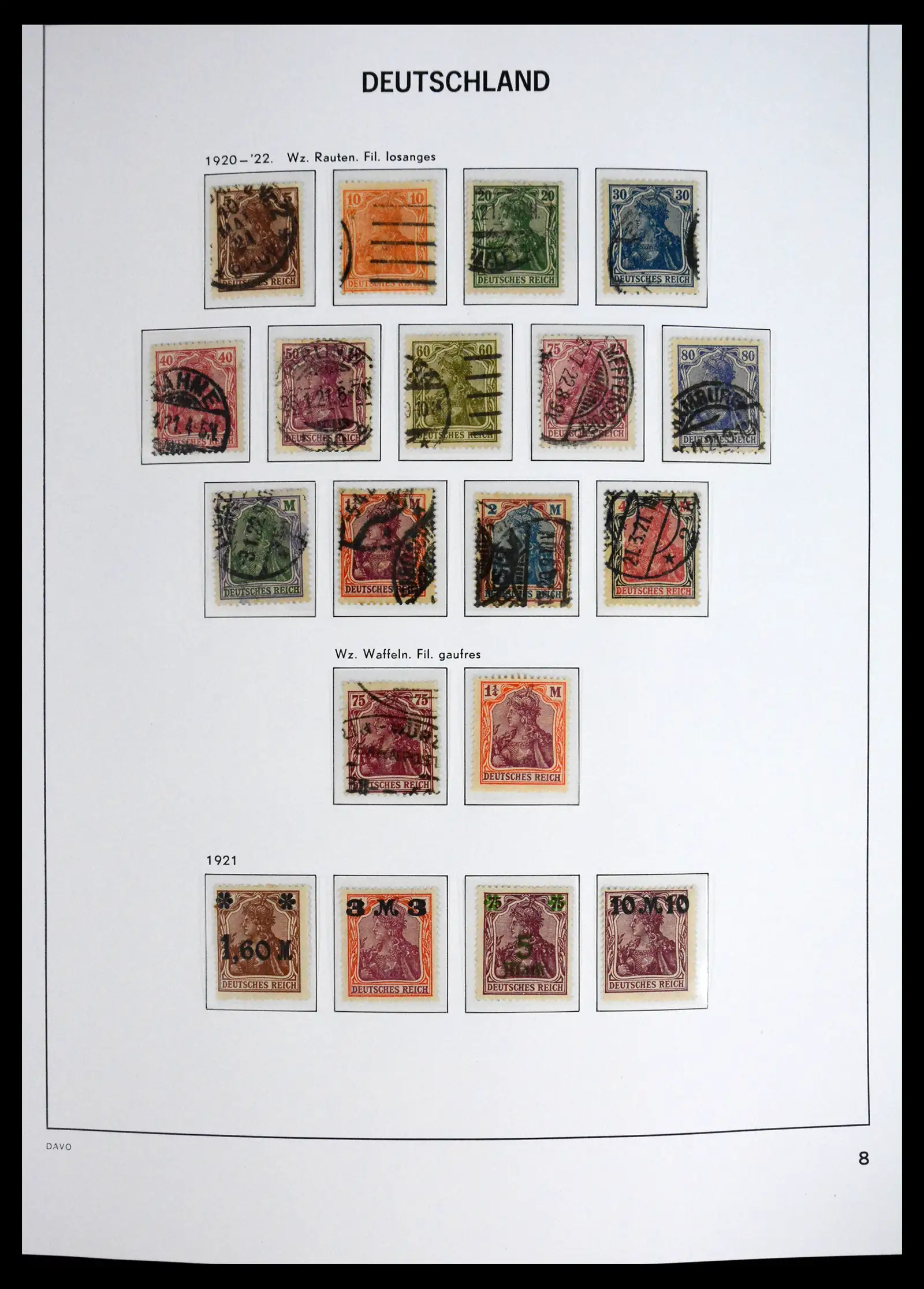41720 0009 - Stamp collection 41720 Germany Reich complete 1872-1945.