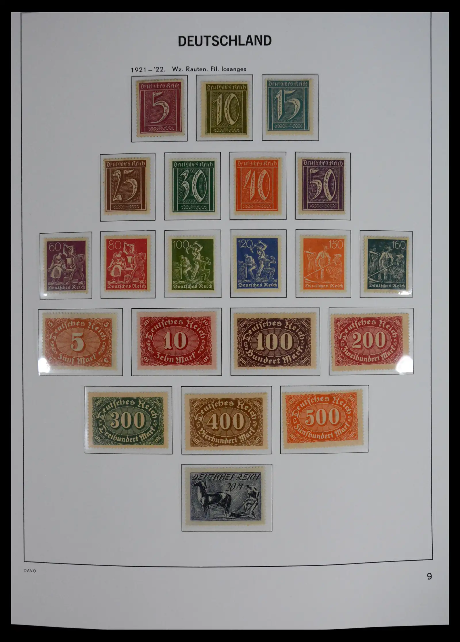 41720 0010 - Stamp collection 41720 Germany Reich complete 1872-1945.