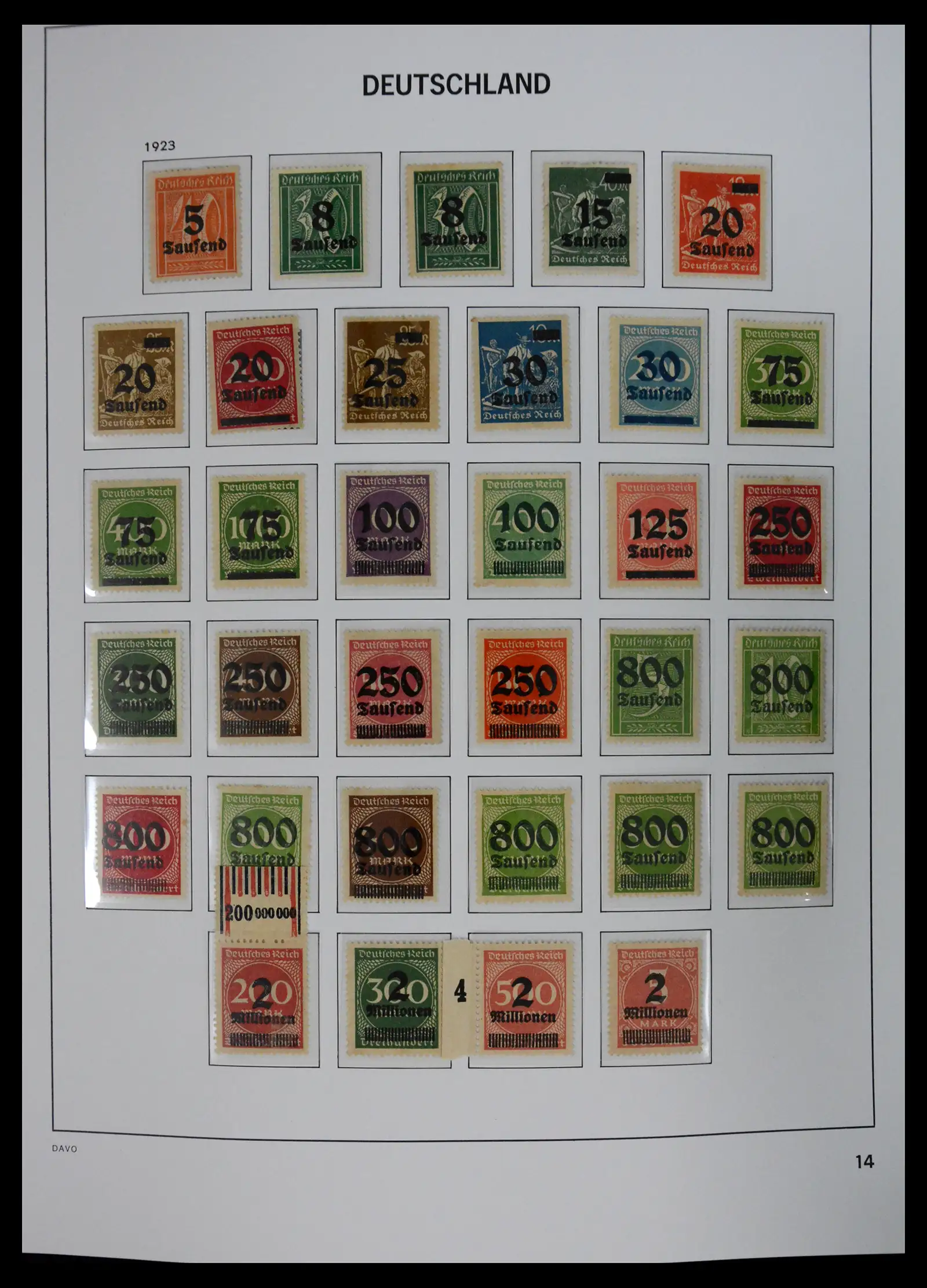 41720 0015 - Stamp collection 41720 Germany Reich complete 1872-1945.