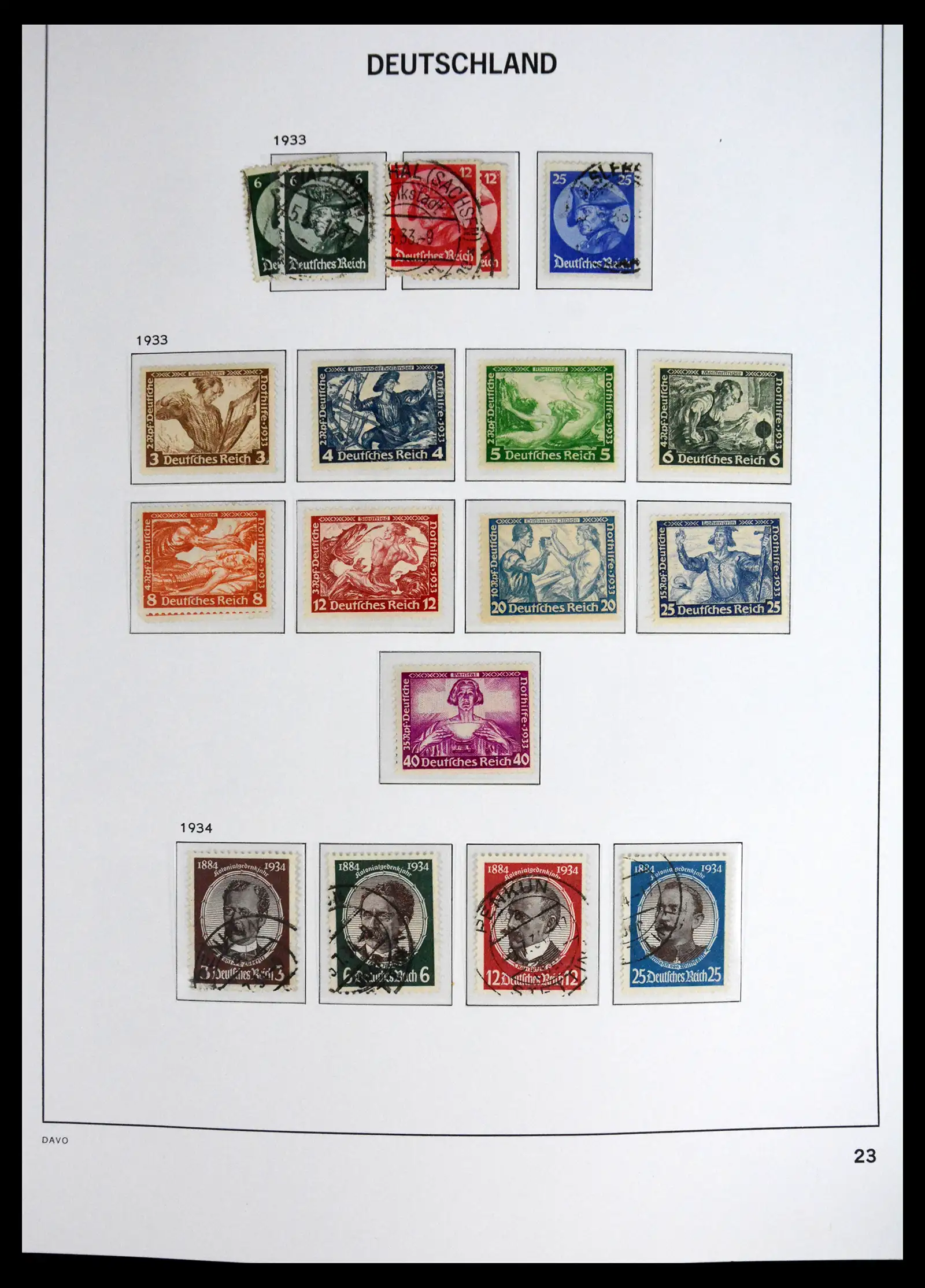 41720 0024 - Stamp collection 41720 Germany Reich complete 1872-1945.