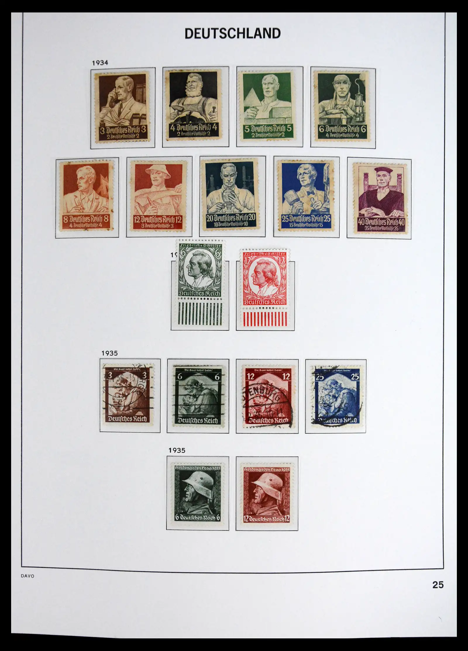 41720 0026 - Stamp collection 41720 Germany Reich complete 1872-1945.