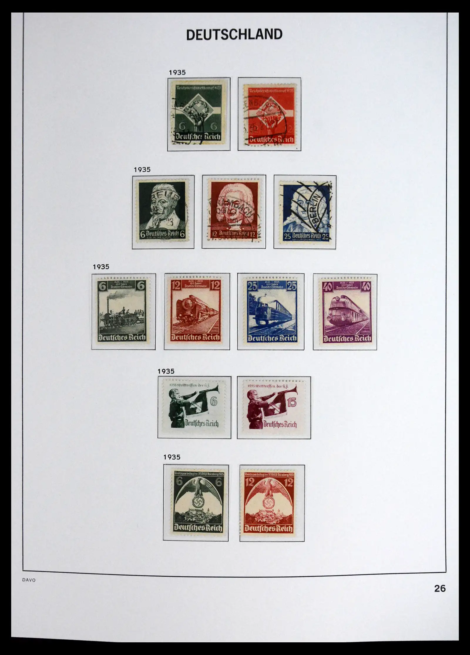 41720 0027 - Stamp collection 41720 Germany Reich complete 1872-1945.