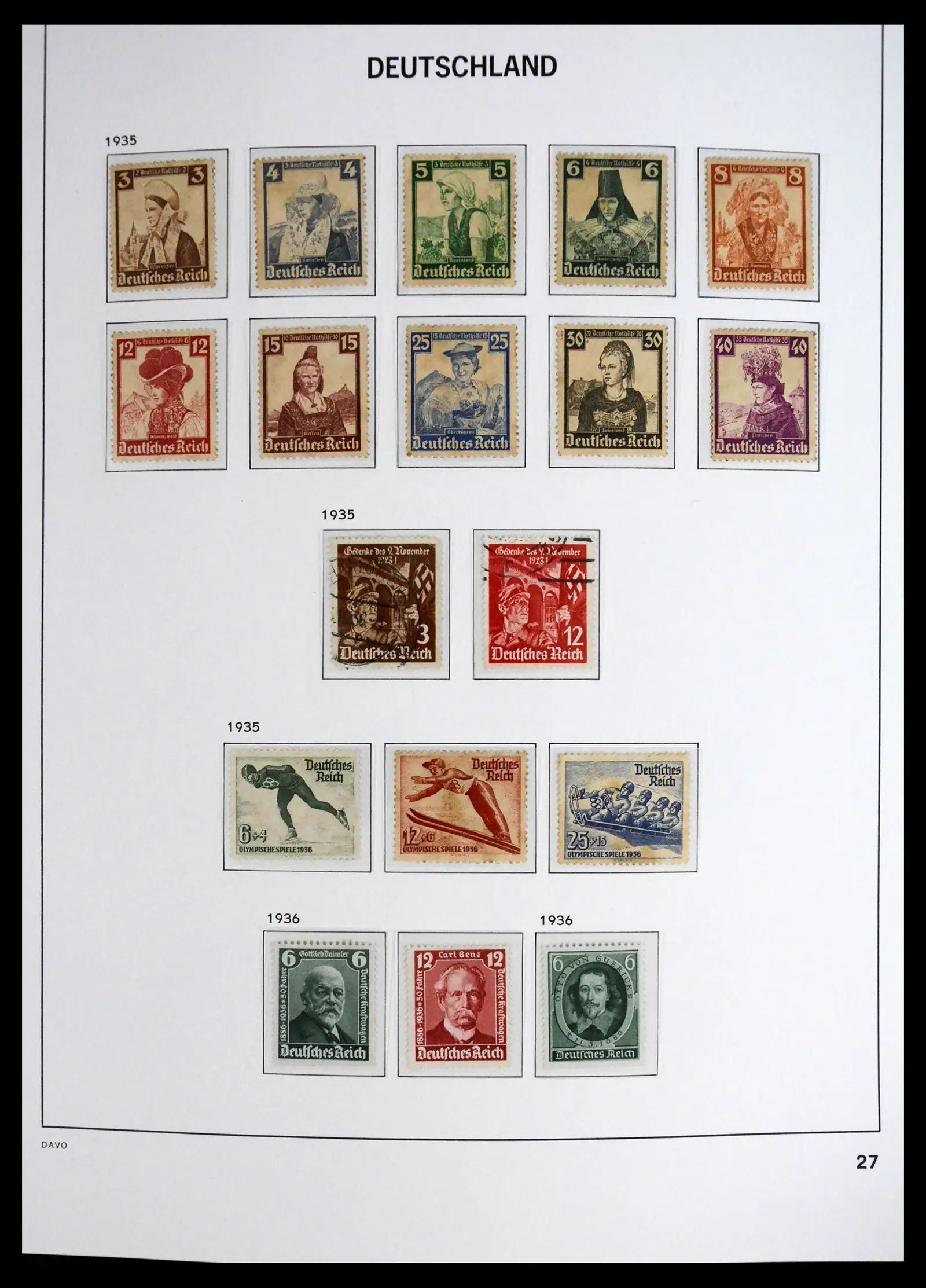 41720 0028 - Stamp collection 41720 Germany Reich complete 1872-1945.
